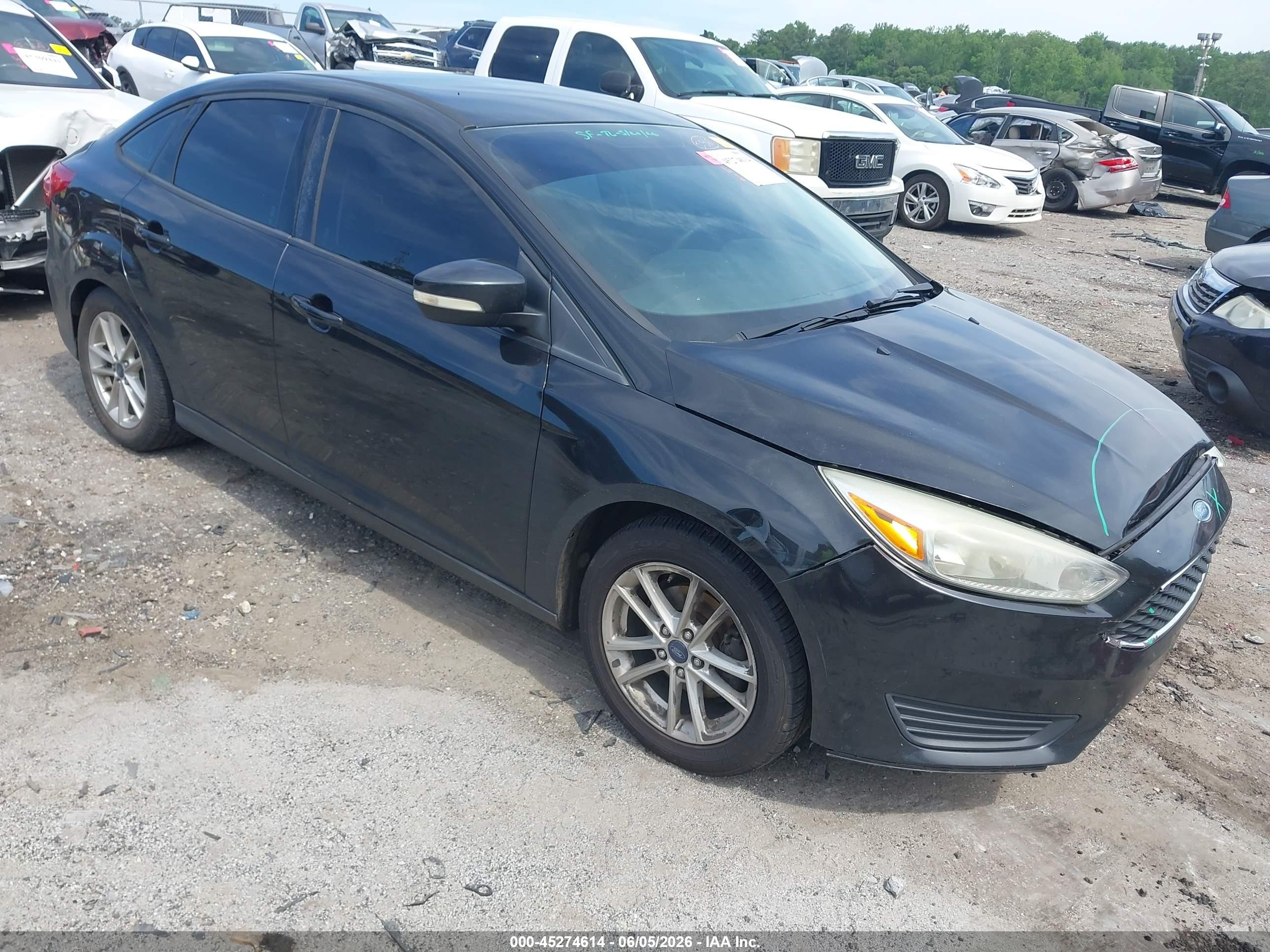 2015 Ford Focus Se Black vin: 1FADP3F27FL296347