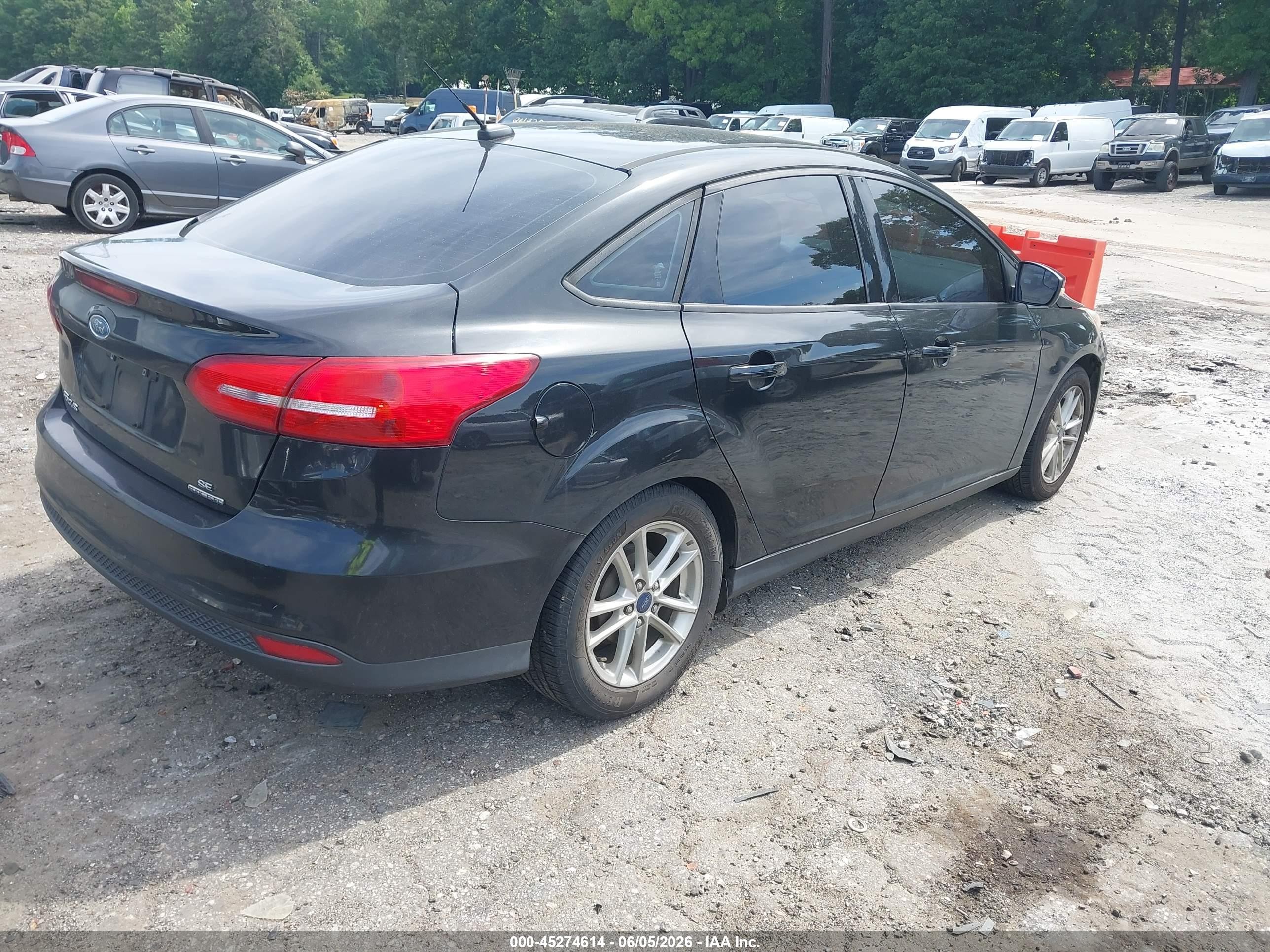 2015 Ford Focus Se Black vin: 1FADP3F27FL296347