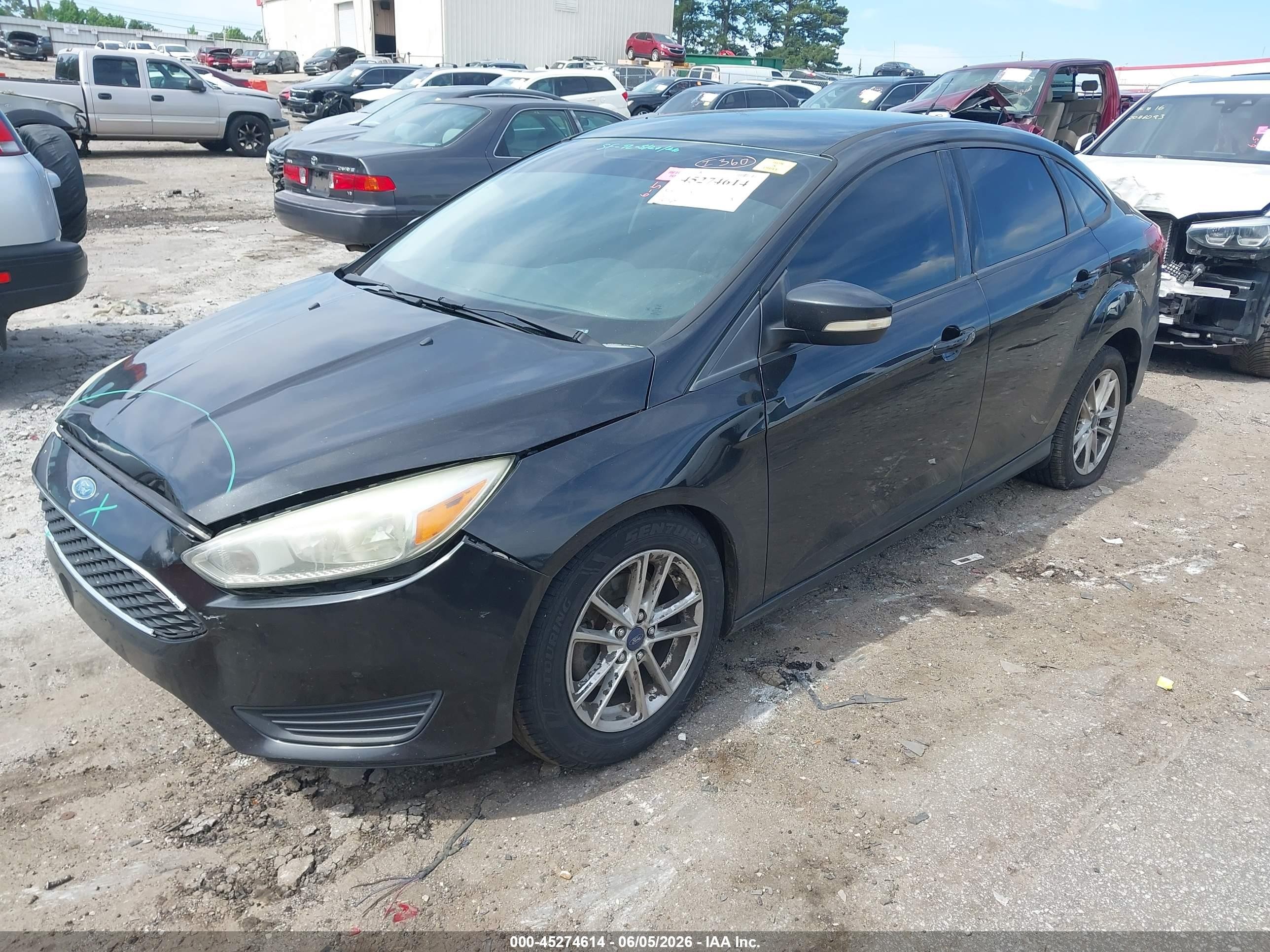 2015 Ford Focus Se Black vin: 1FADP3F27FL296347