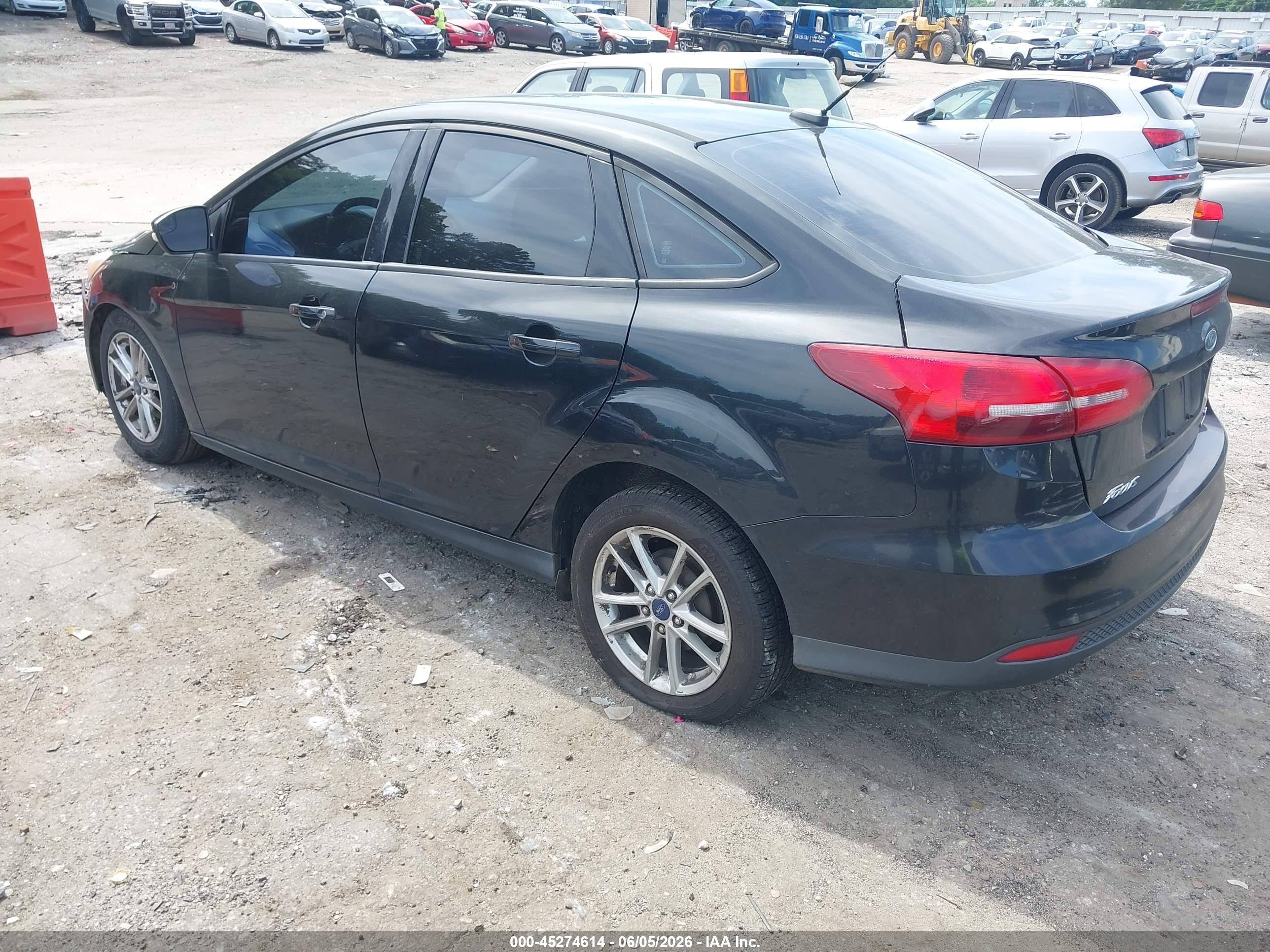 2015 Ford Focus Se Black vin: 1FADP3F27FL296347