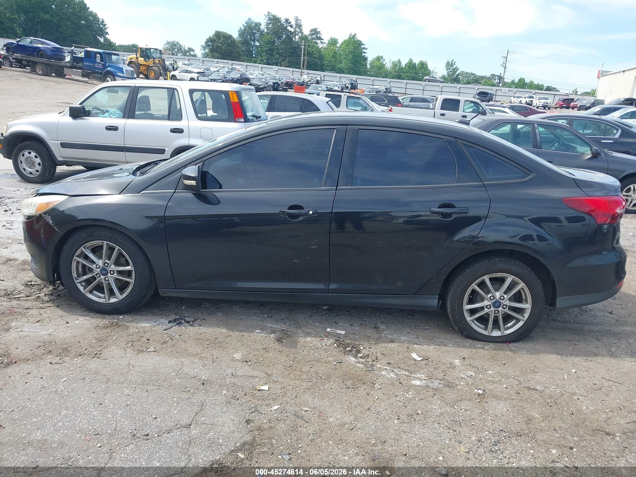 2015 Ford Focus Se Black vin: 1FADP3F27FL296347
