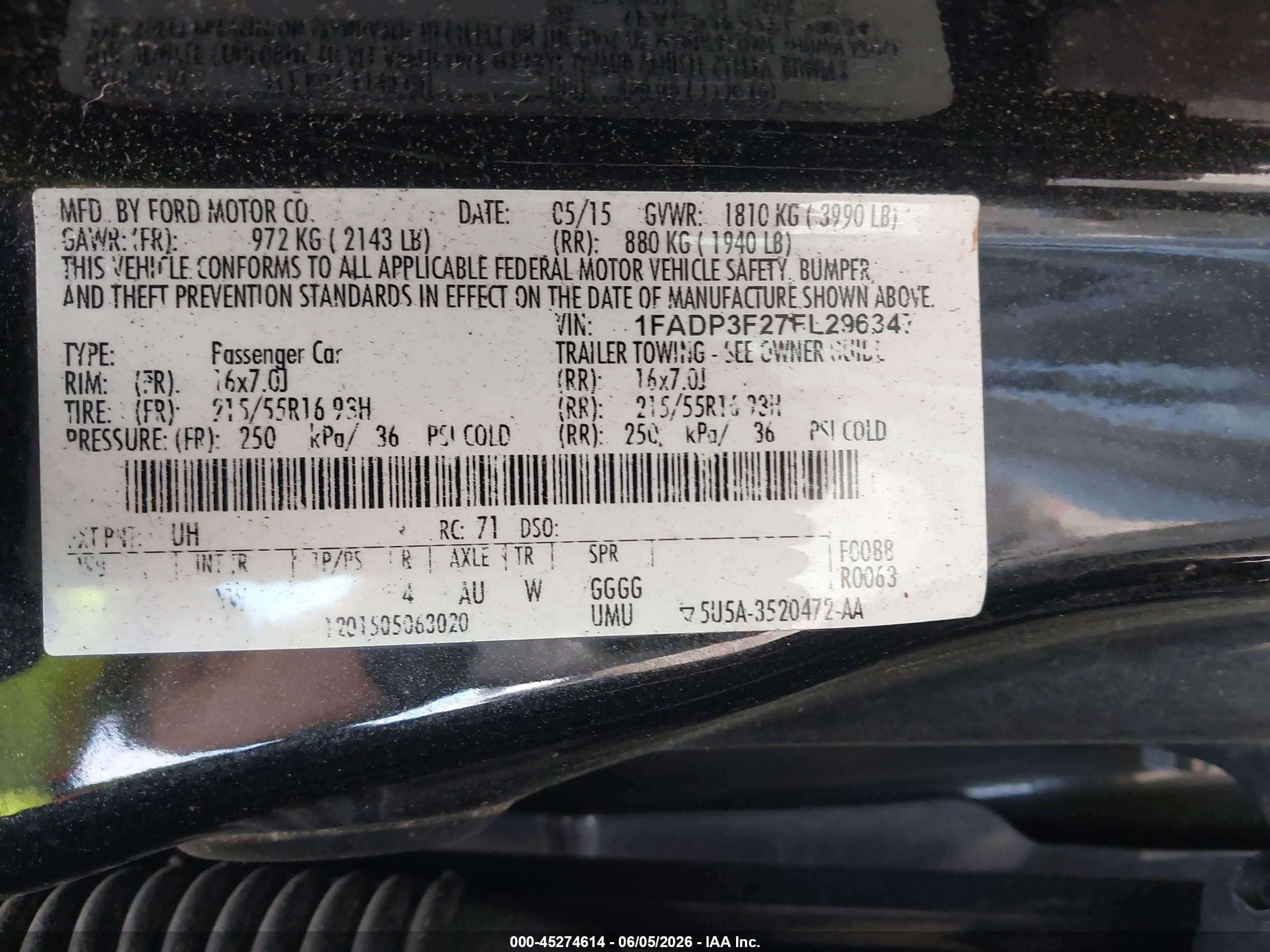 2015 Ford Focus Se Black vin: 1FADP3F27FL296347