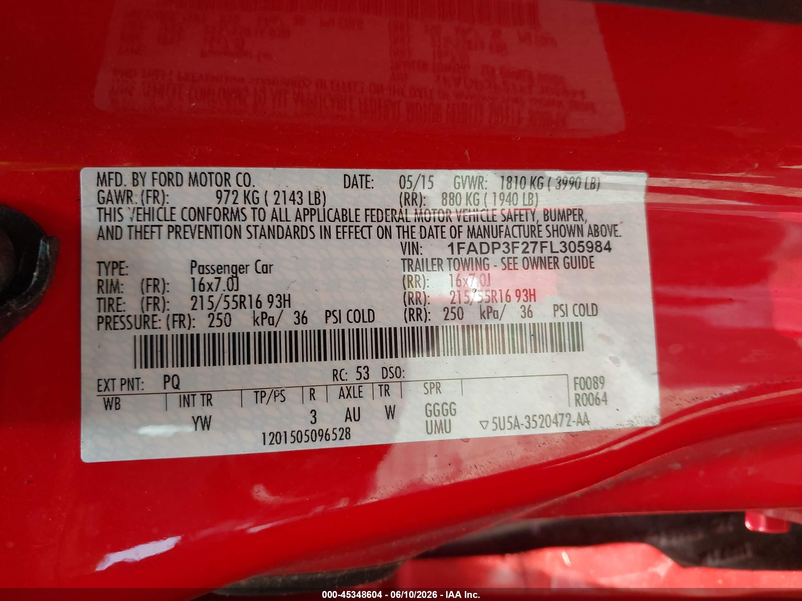 2015 Ford Focus Se Red vin: 1FADP3F27FL305984
