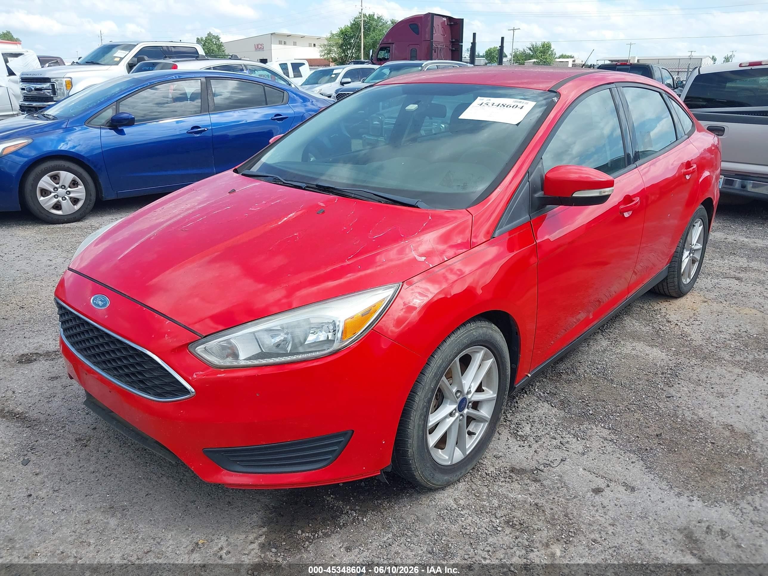 2015 Ford Focus Se Red vin: 1FADP3F27FL305984