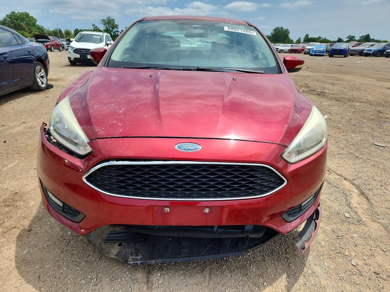 2015 Ford Focus Se Burgundy vin: 1FADP3F27FL311249