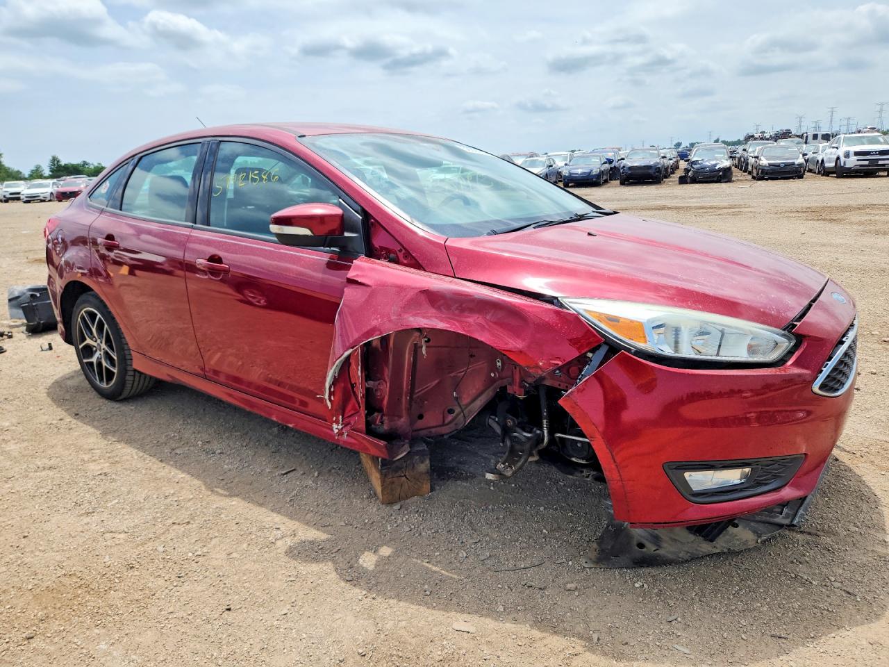 2015 Ford Focus Se Burgundy vin: 1FADP3F27FL311249