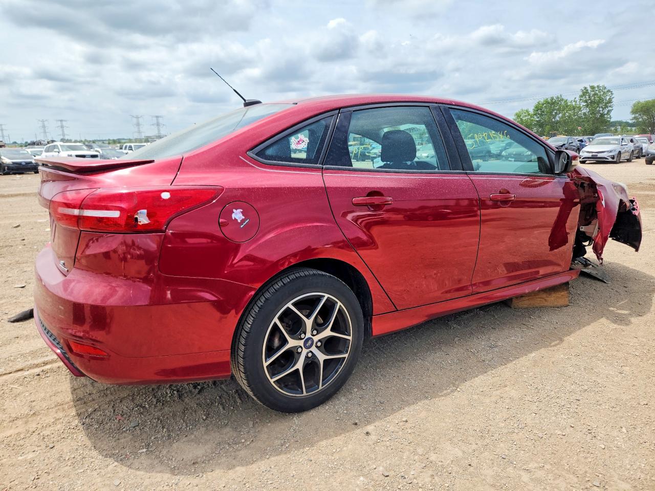 2015 Ford Focus Se Burgundy vin: 1FADP3F27FL311249