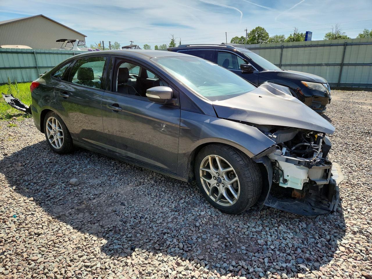 2015 Ford Focus Se Gray vin: 1FADP3F27FL319433