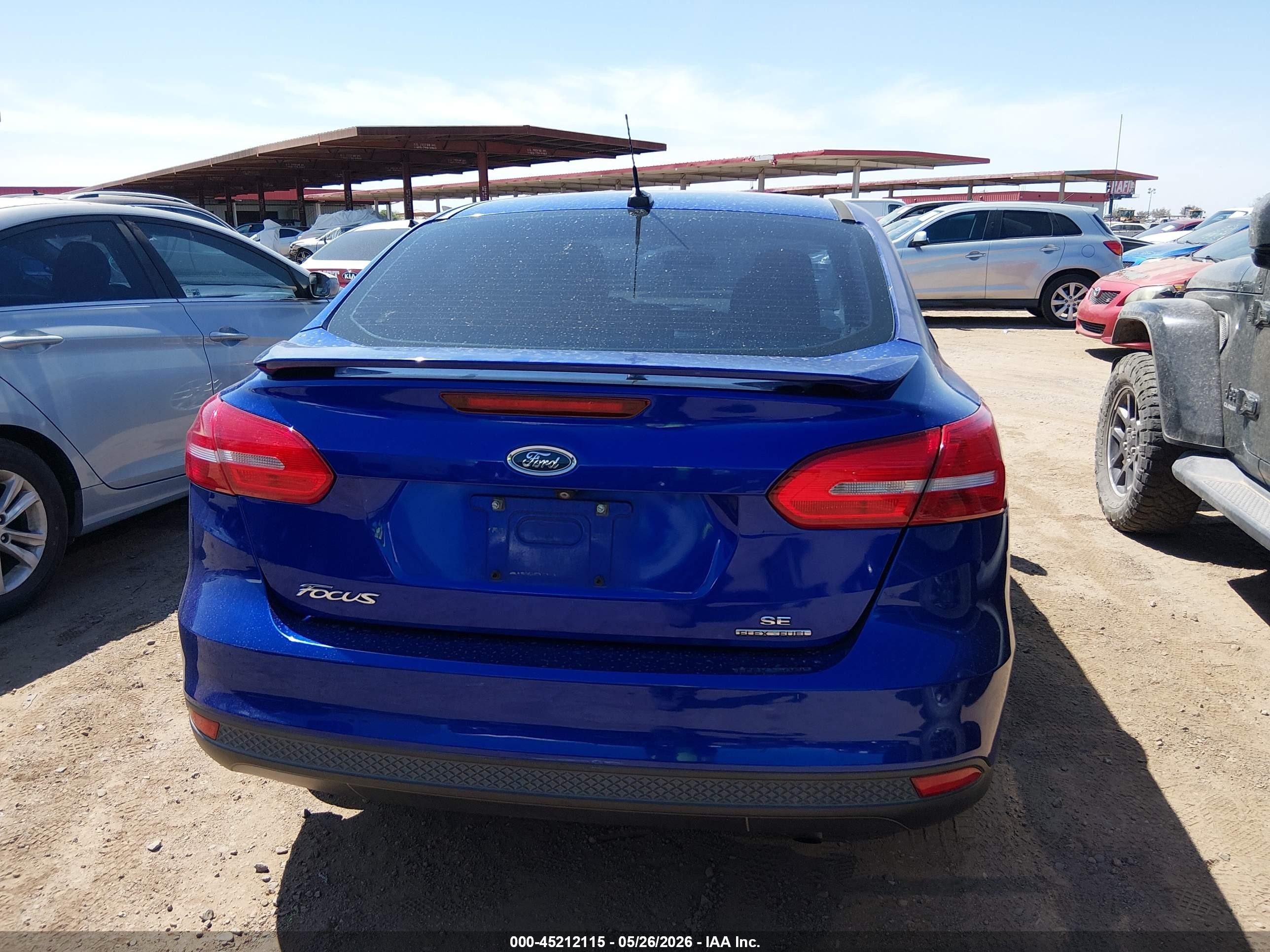 2015 Ford Focus Se Blue vin: 1FADP3F27FL342212