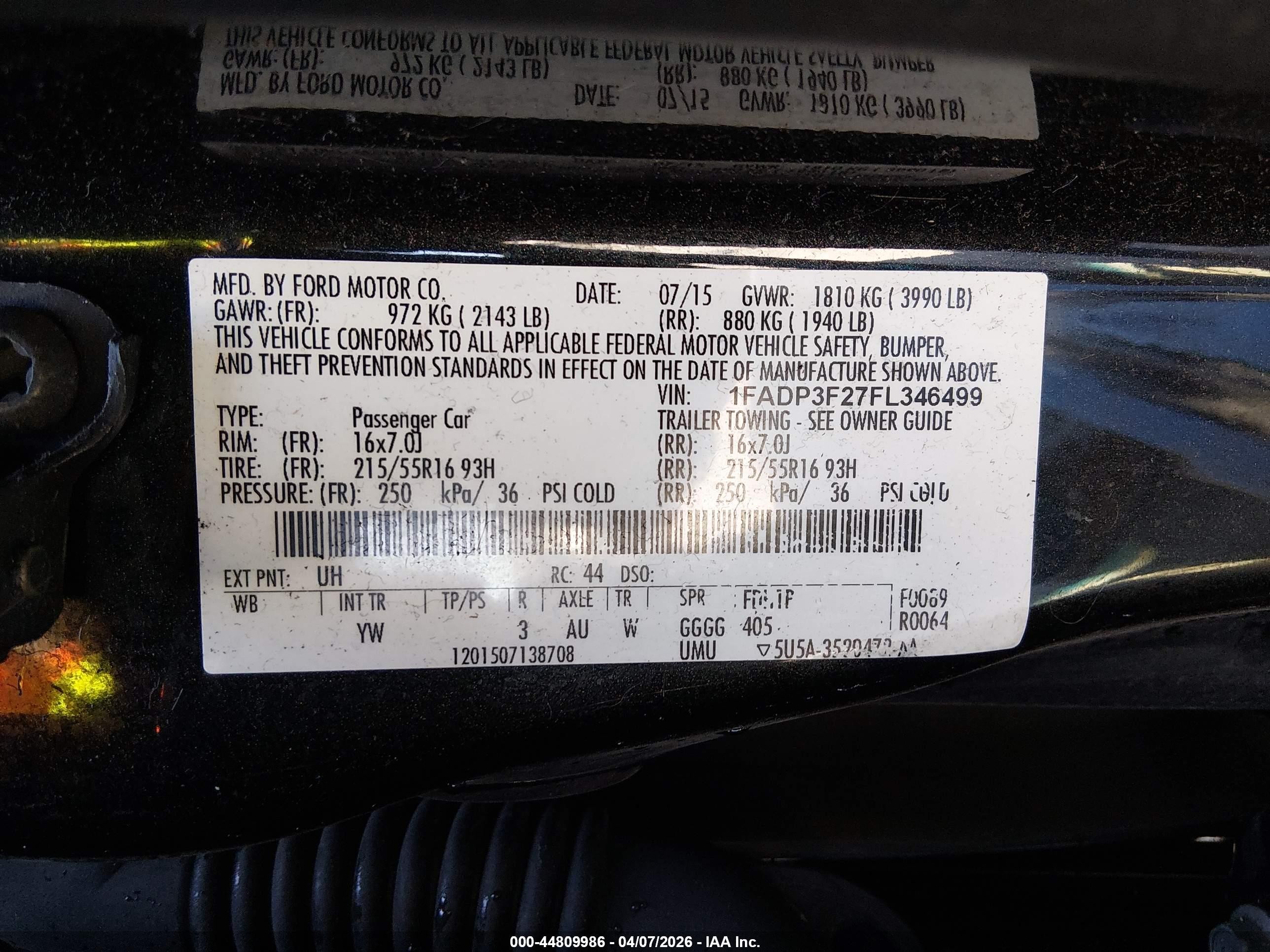 2015 Ford Focus Se Black vin: 1FADP3F27FL346499
