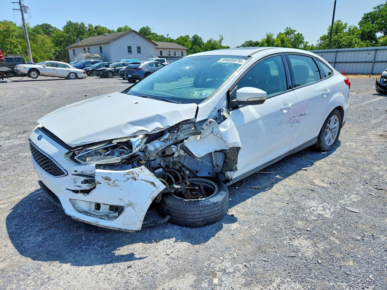 2015 Ford Focus Se White vin: 1FADP3F27FL362699