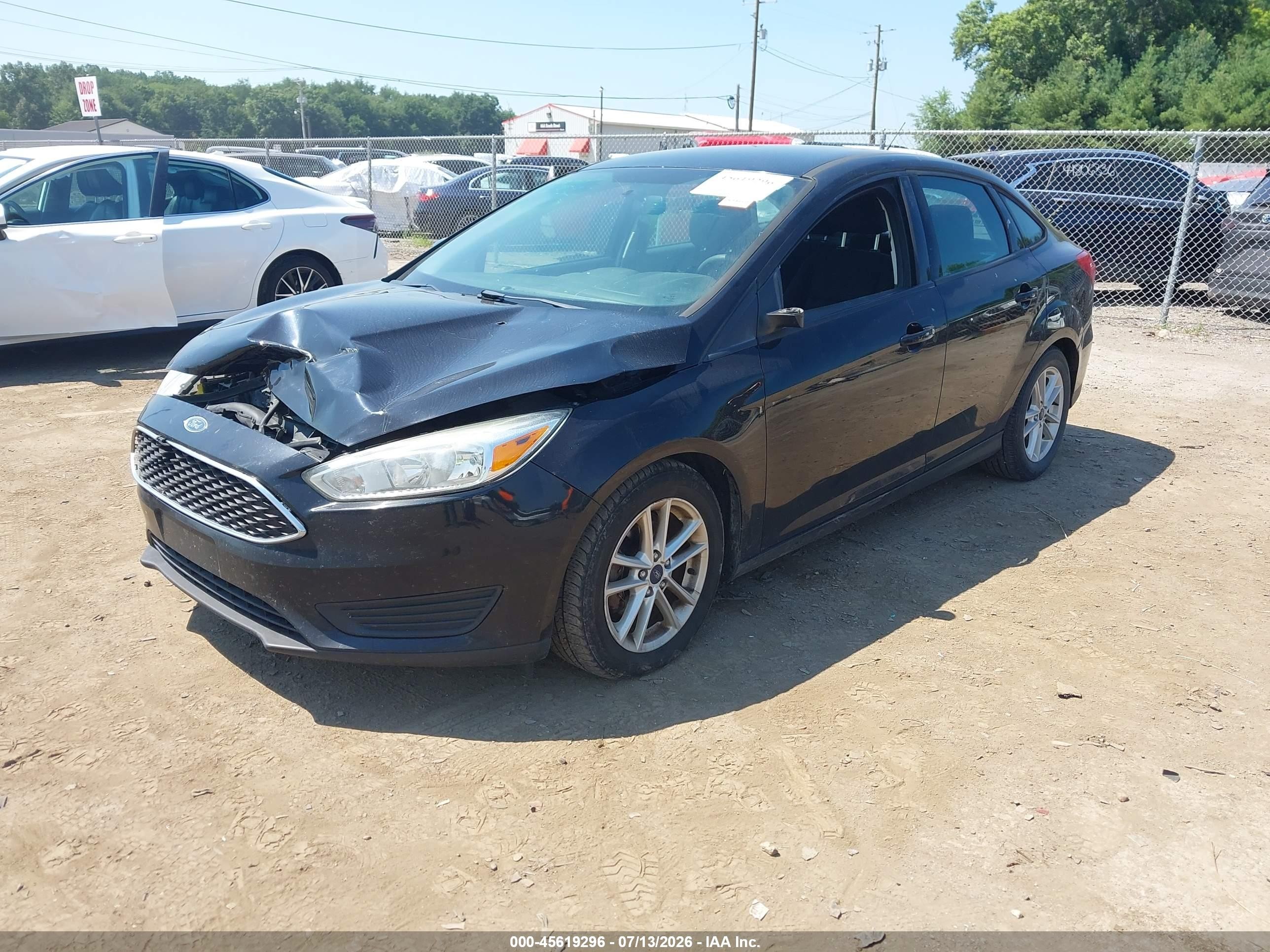 2016 Ford Focus Se Black vin: 1FADP3F27GL295037