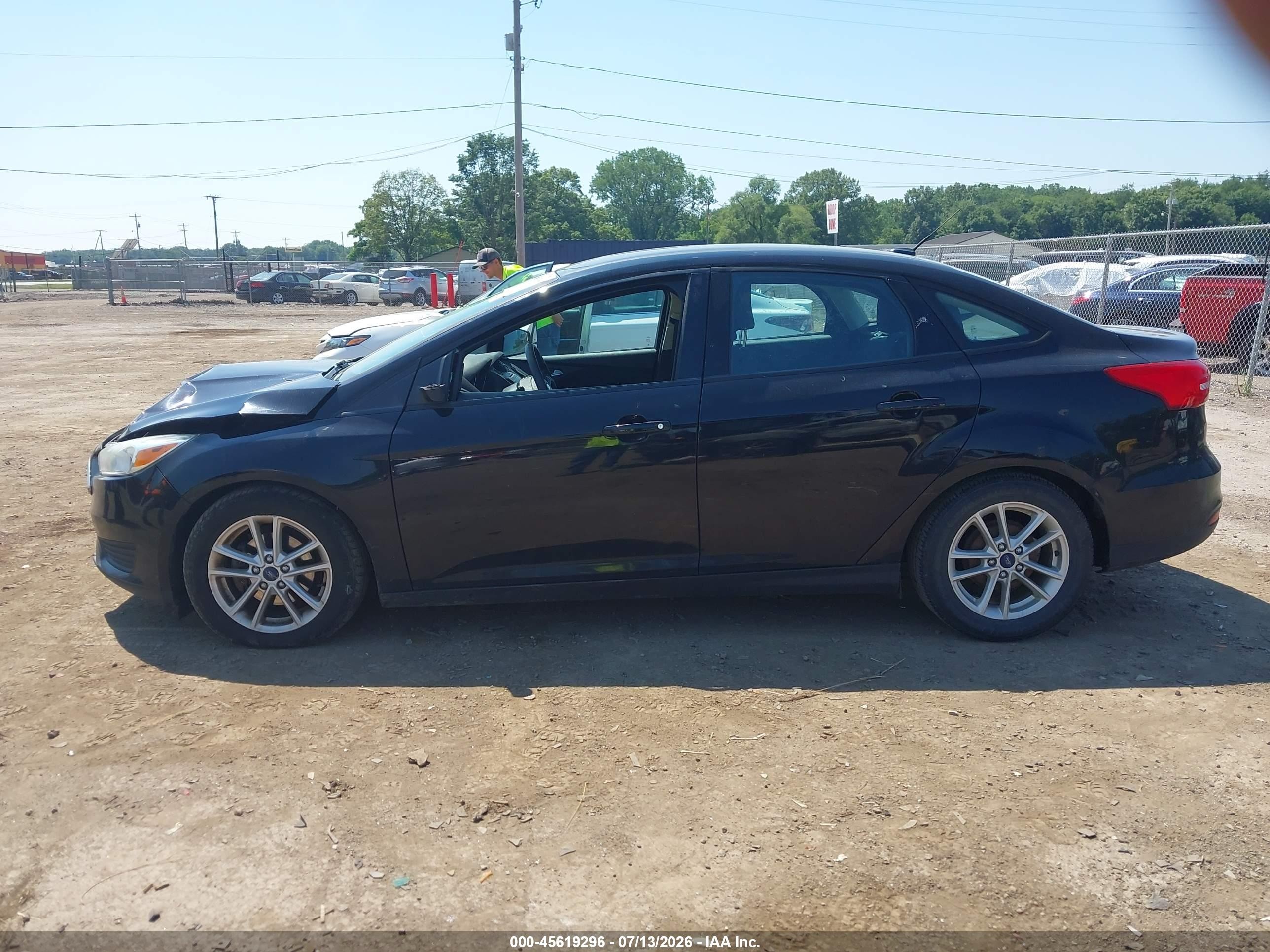 2016 Ford Focus Se Black vin: 1FADP3F27GL295037
