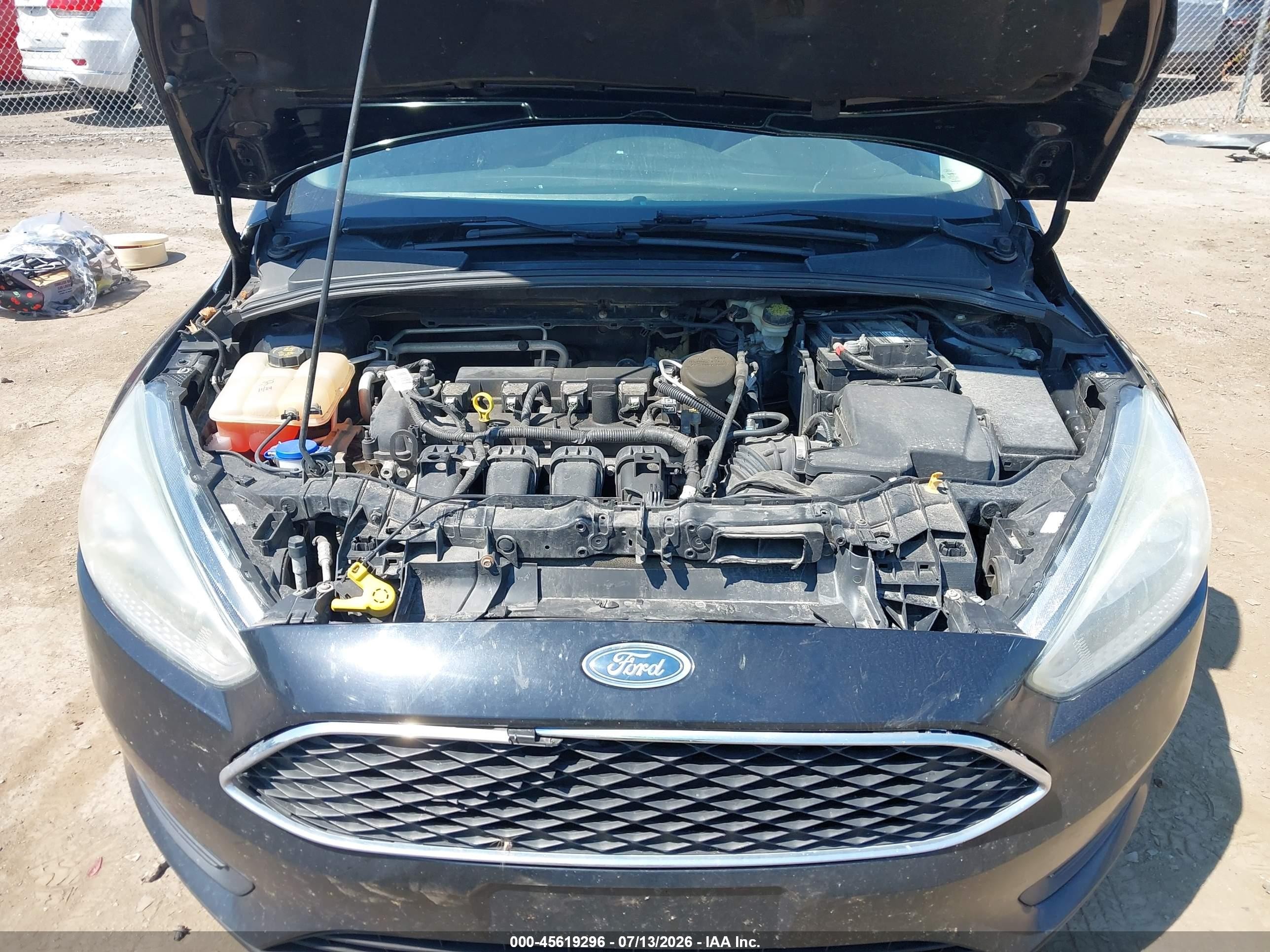 2016 Ford Focus Se Black vin: 1FADP3F27GL295037