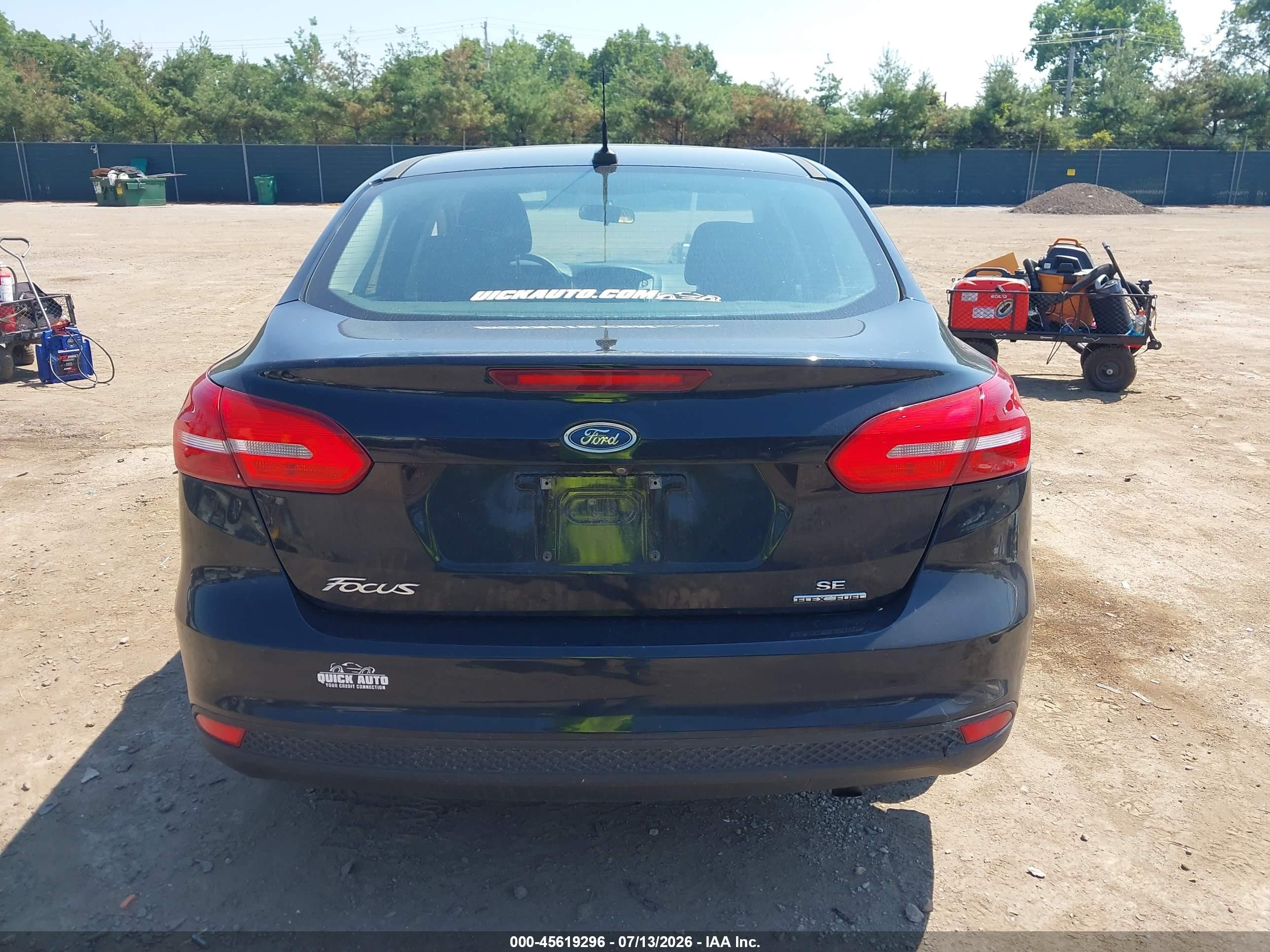 2016 Ford Focus Se Black vin: 1FADP3F27GL295037