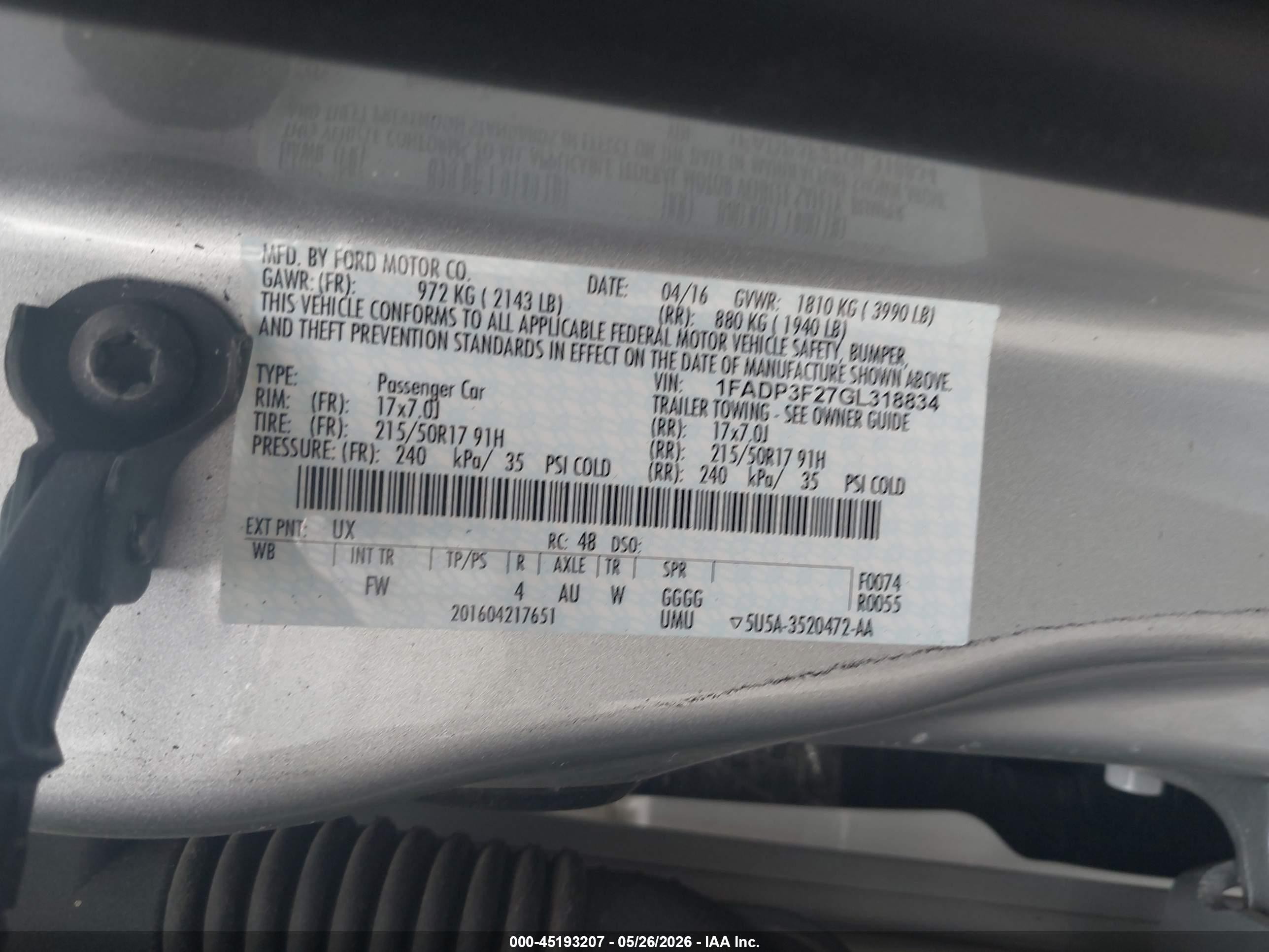 2016 Ford Focus Se Silver vin: 1FADP3F27GL318834