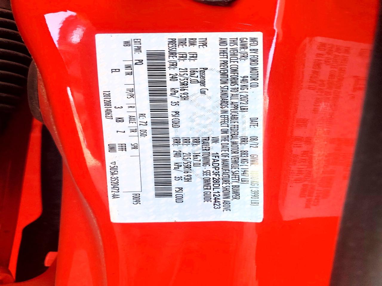 2013 Ford Focus Se Red vin: 1FADP3F28DL124423