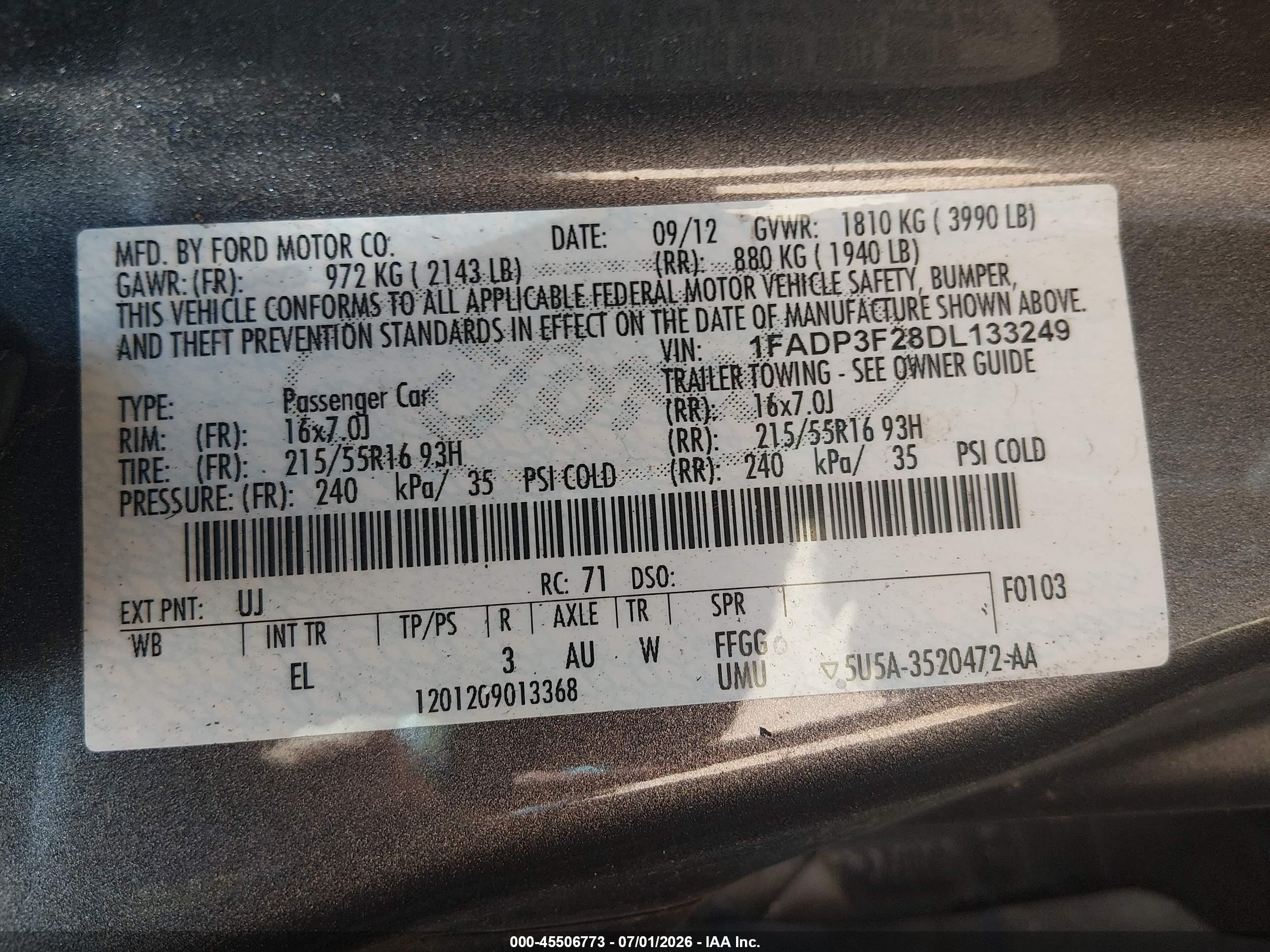 2013 Ford Focus Se Gray vin: 1FADP3F28DL133249
