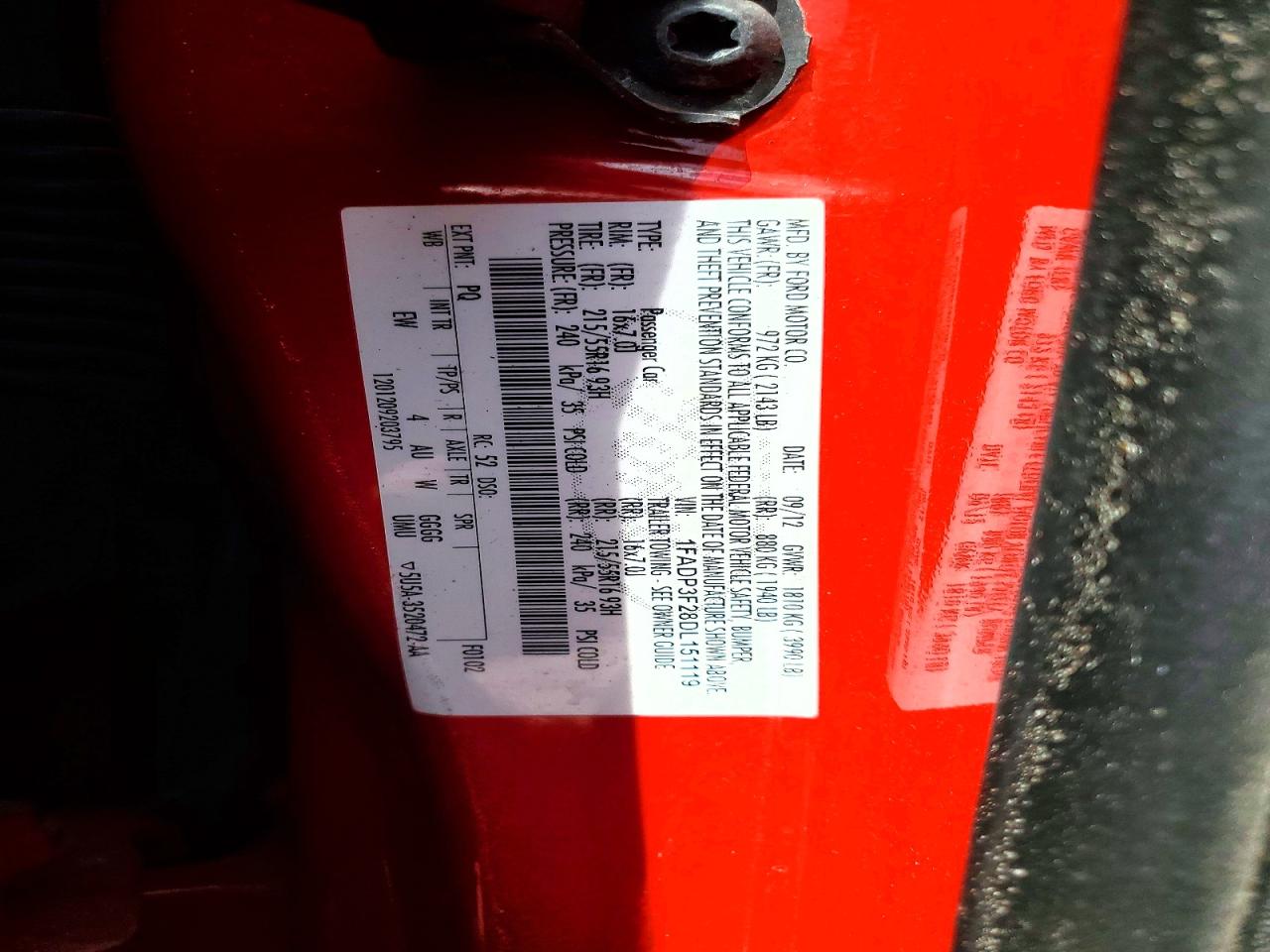 2013 Ford Focus Se Red vin: 1FADP3F28DL151119