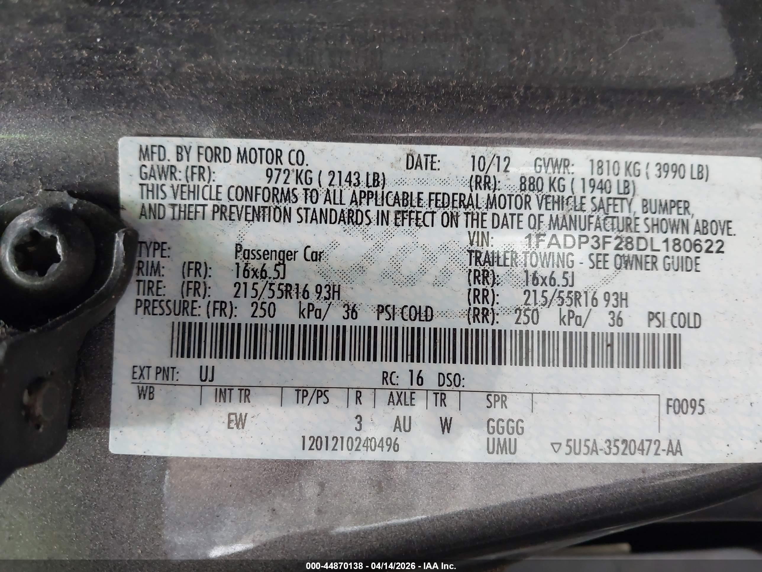 2013 Ford Focus Se Gray vin: 1FADP3F28DL180622