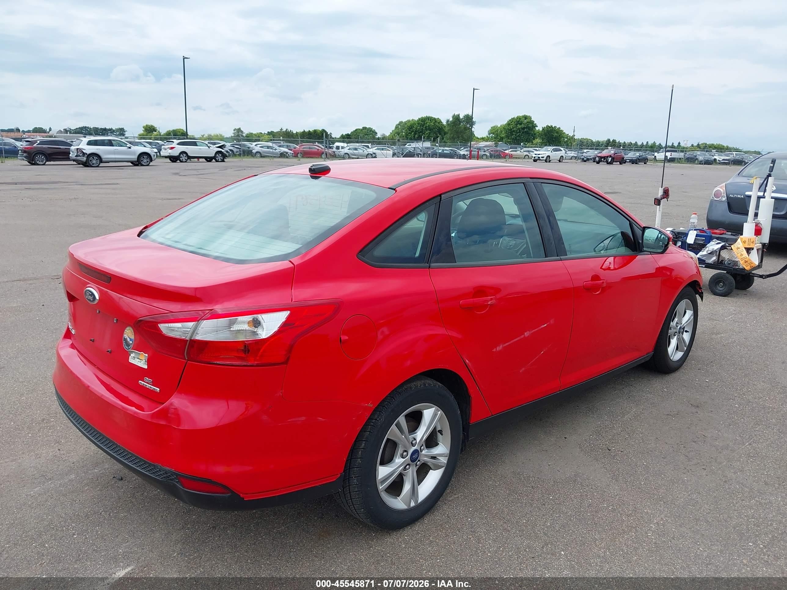 2013 Ford Focus Se Red vin: 1FADP3F28DL195881