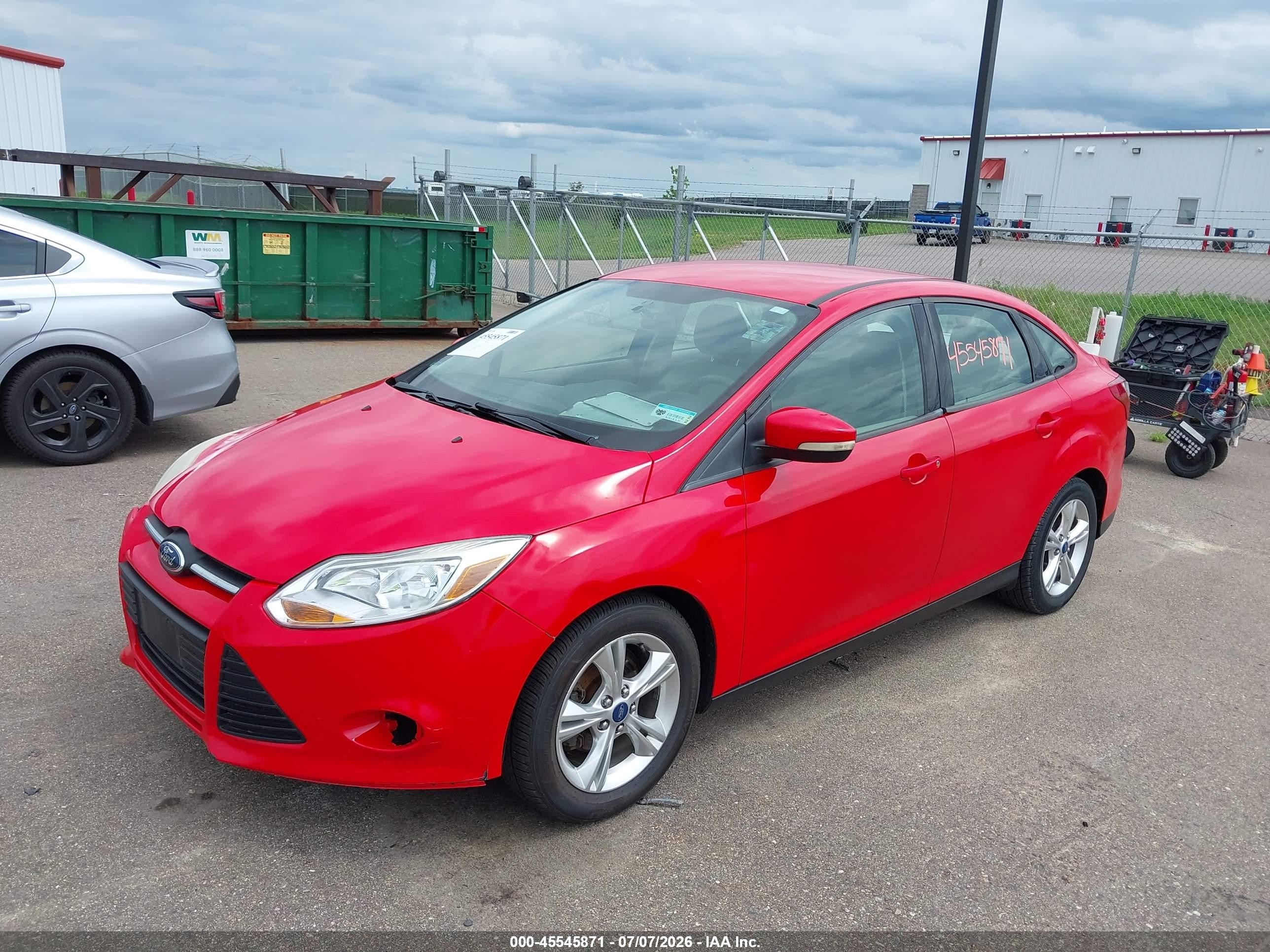 2013 Ford Focus Se Red vin: 1FADP3F28DL195881