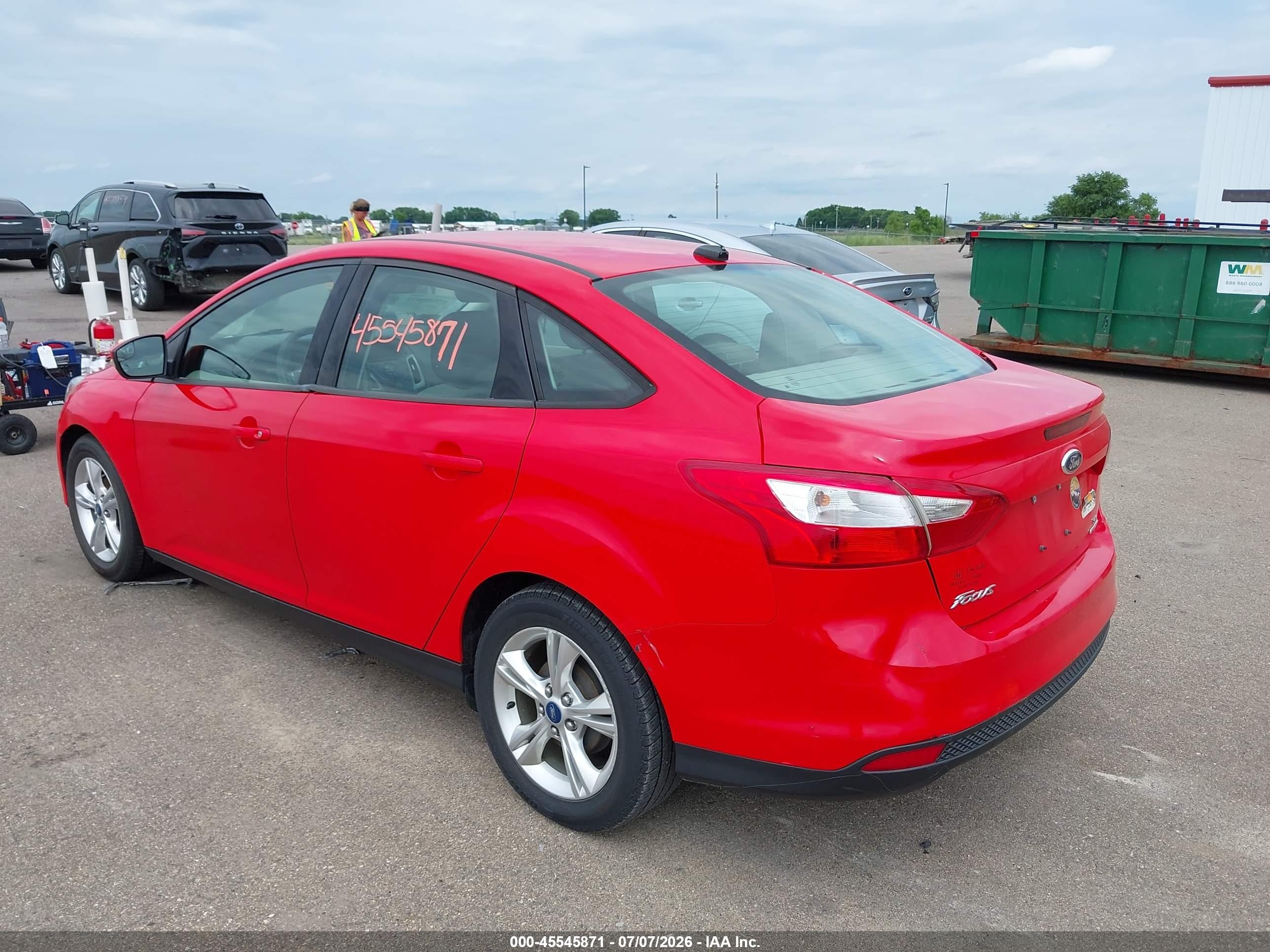 2013 Ford Focus Se Red vin: 1FADP3F28DL195881