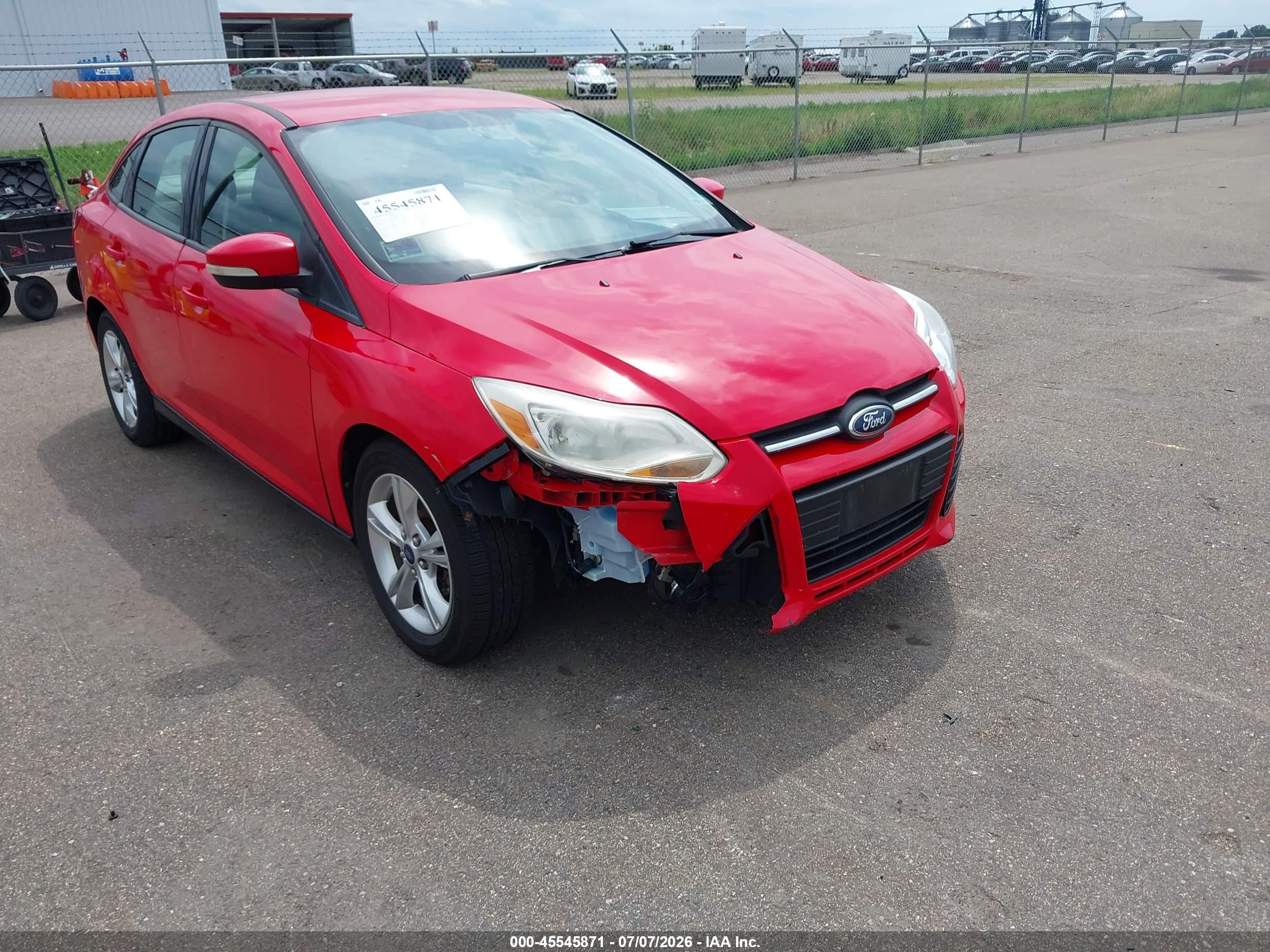 2013 Ford Focus Se Red vin: 1FADP3F28DL195881