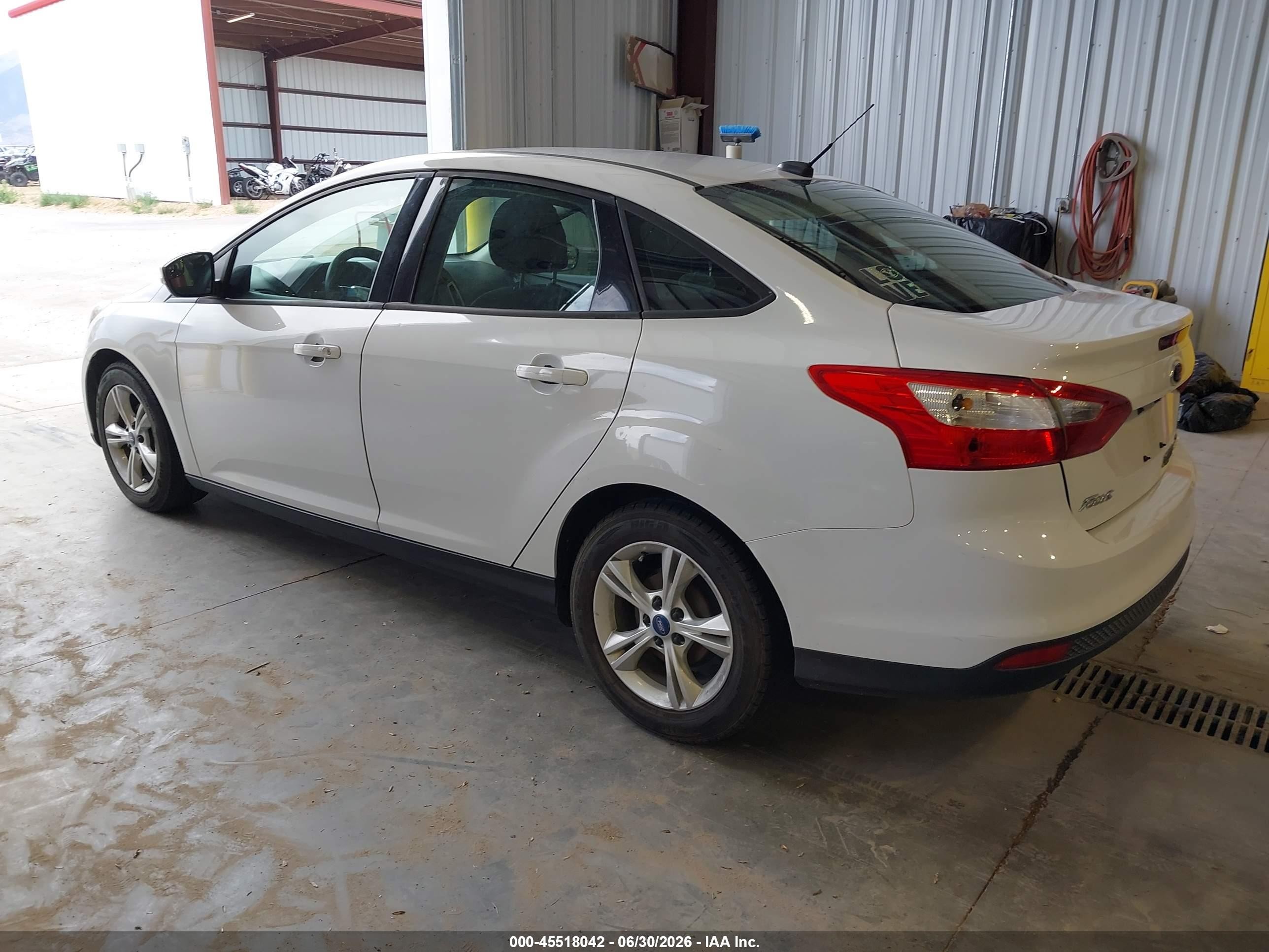 2013 Ford Focus Se White vin: 1FADP3F28DL221394