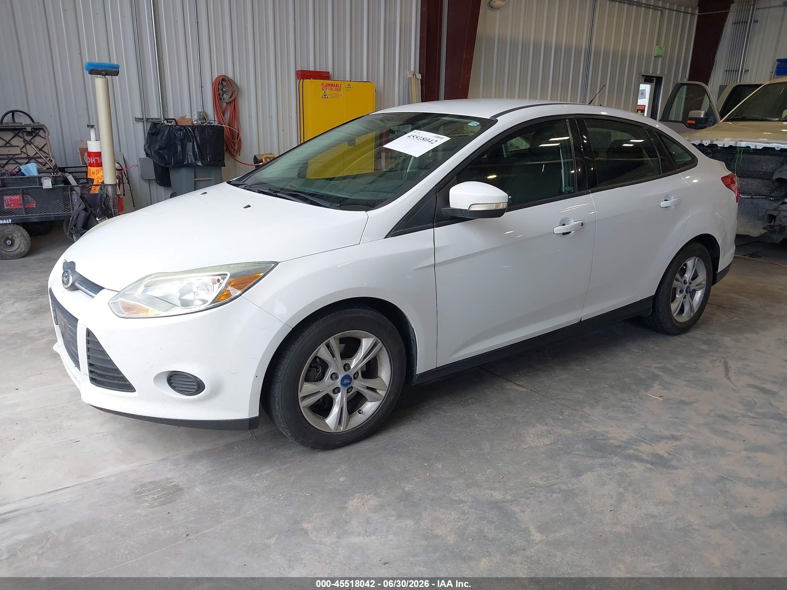 2013 Ford Focus Se White vin: 1FADP3F28DL221394