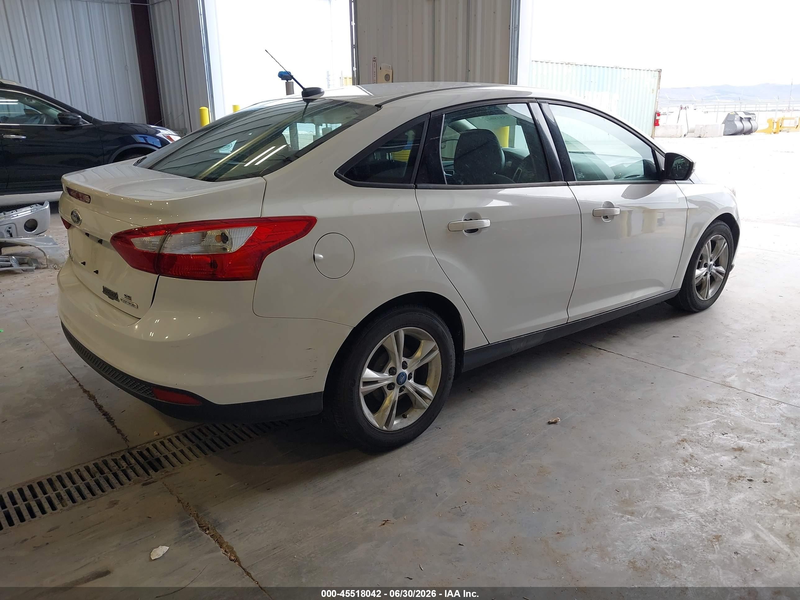 2013 Ford Focus Se White vin: 1FADP3F28DL221394