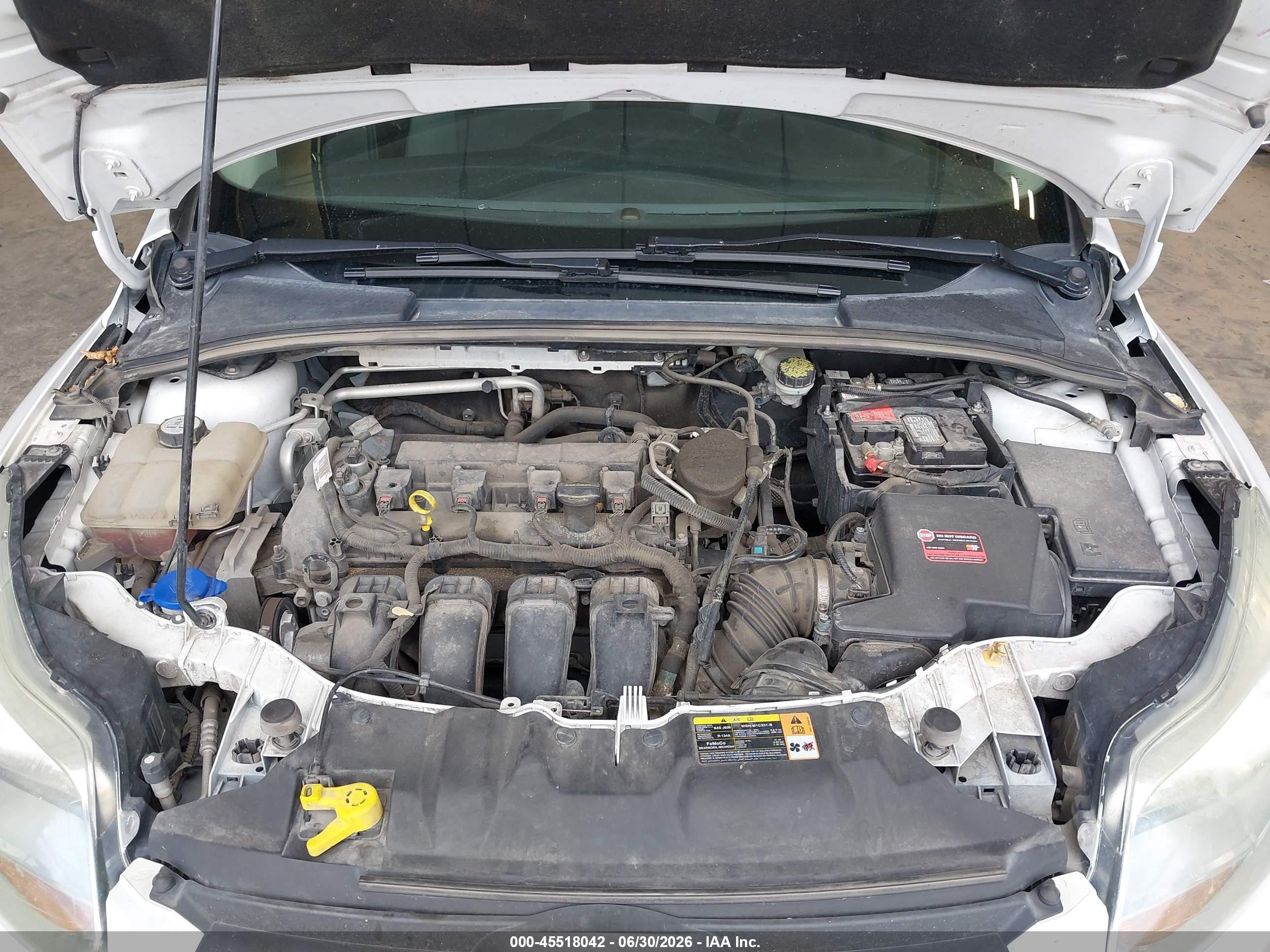 2013 Ford Focus Se White vin: 1FADP3F28DL221394