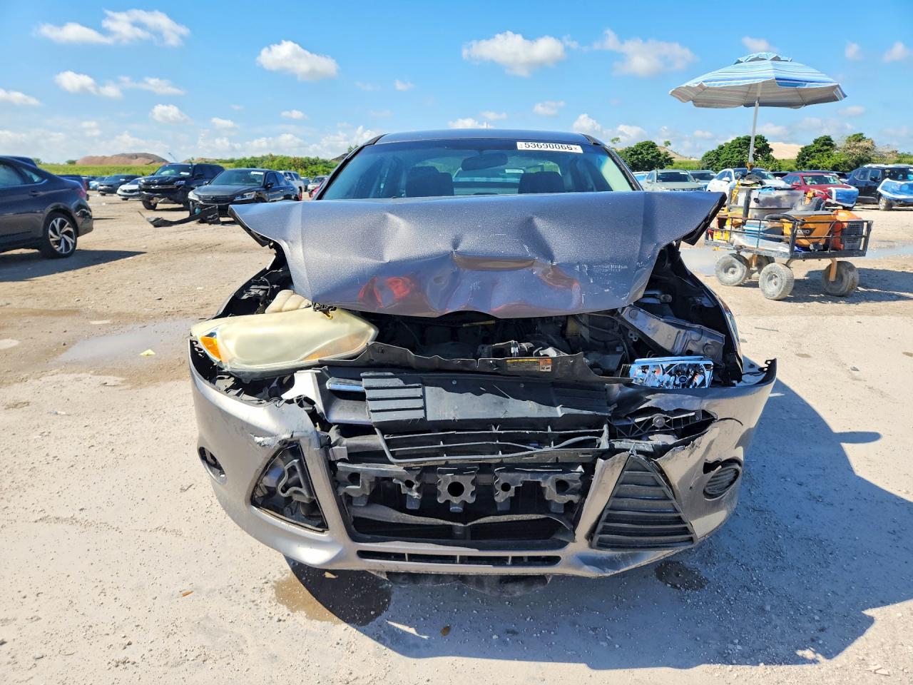 2013 Ford Focus Se Gray vin: 1FADP3F28DL253293