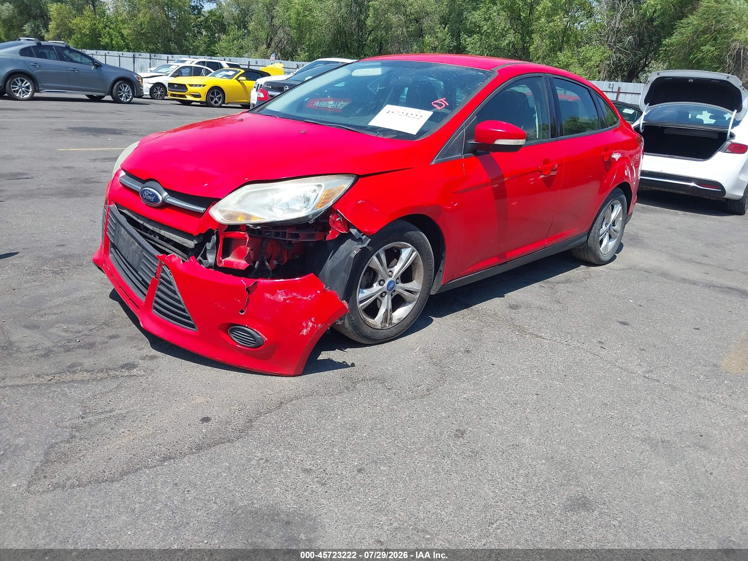 2013 Ford Focus Se Red vin: 1FADP3F28DL272510