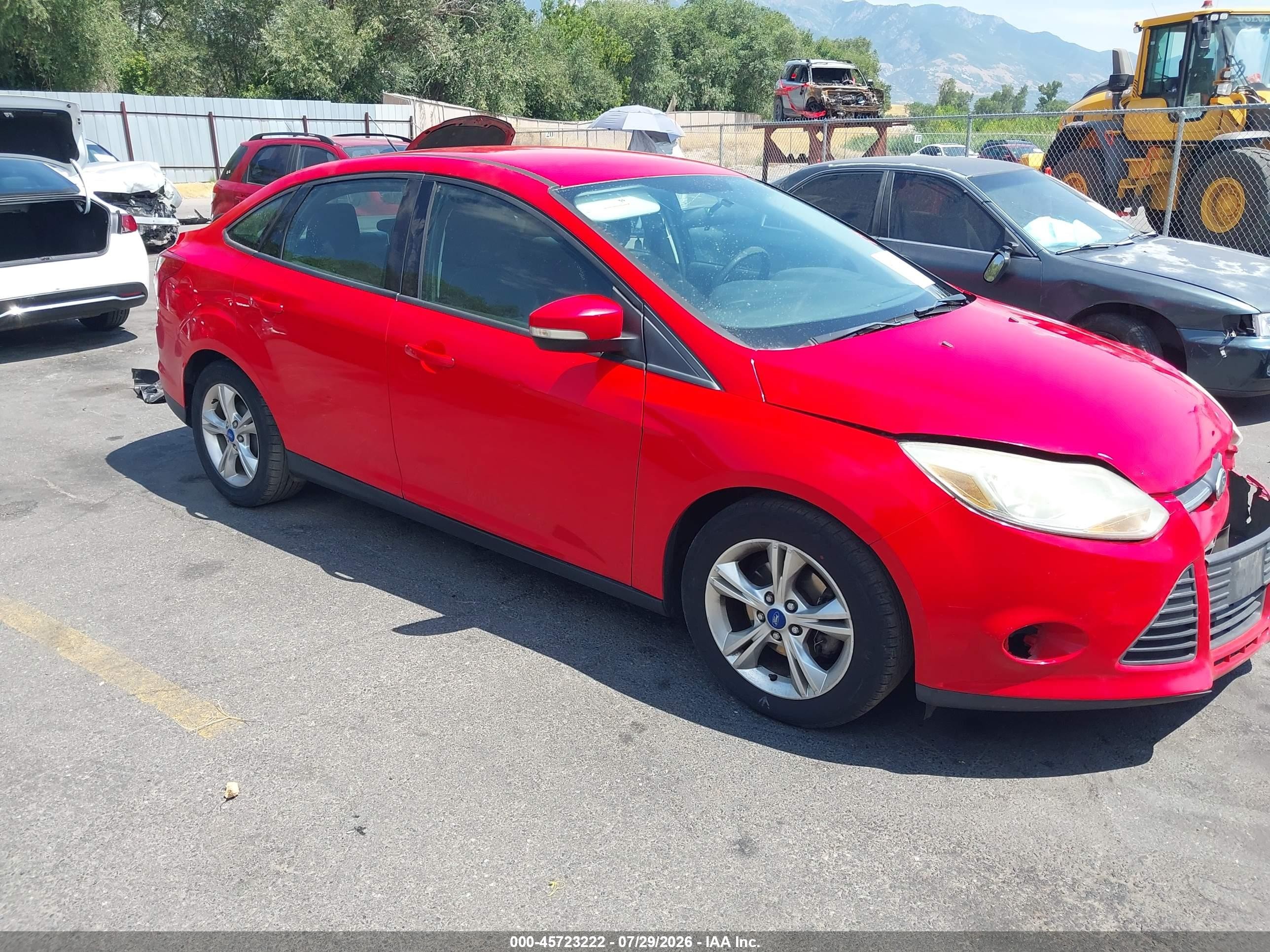 2013 Ford Focus Se Red vin: 1FADP3F28DL272510