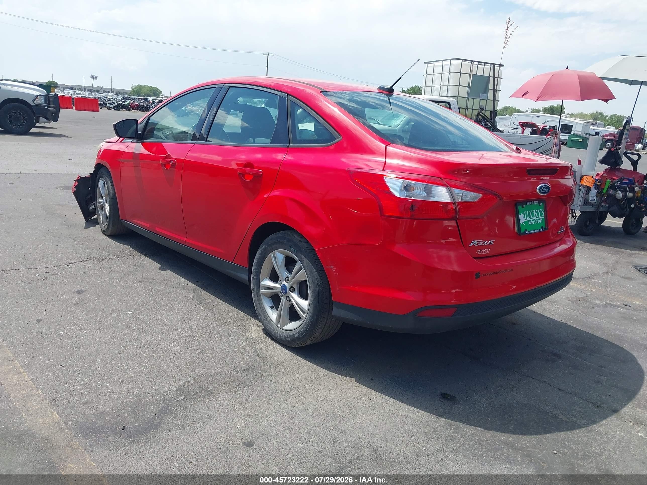 2013 Ford Focus Se Red vin: 1FADP3F28DL272510