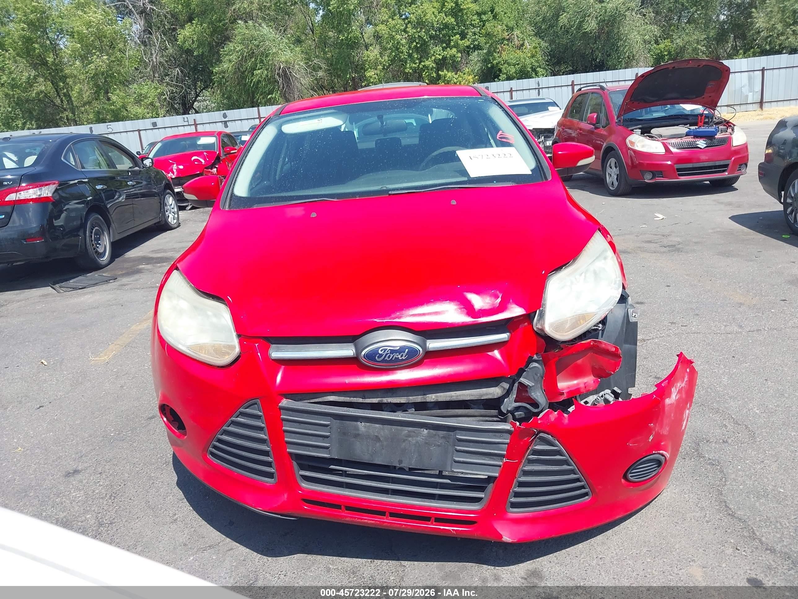 2013 Ford Focus Se Red vin: 1FADP3F28DL272510
