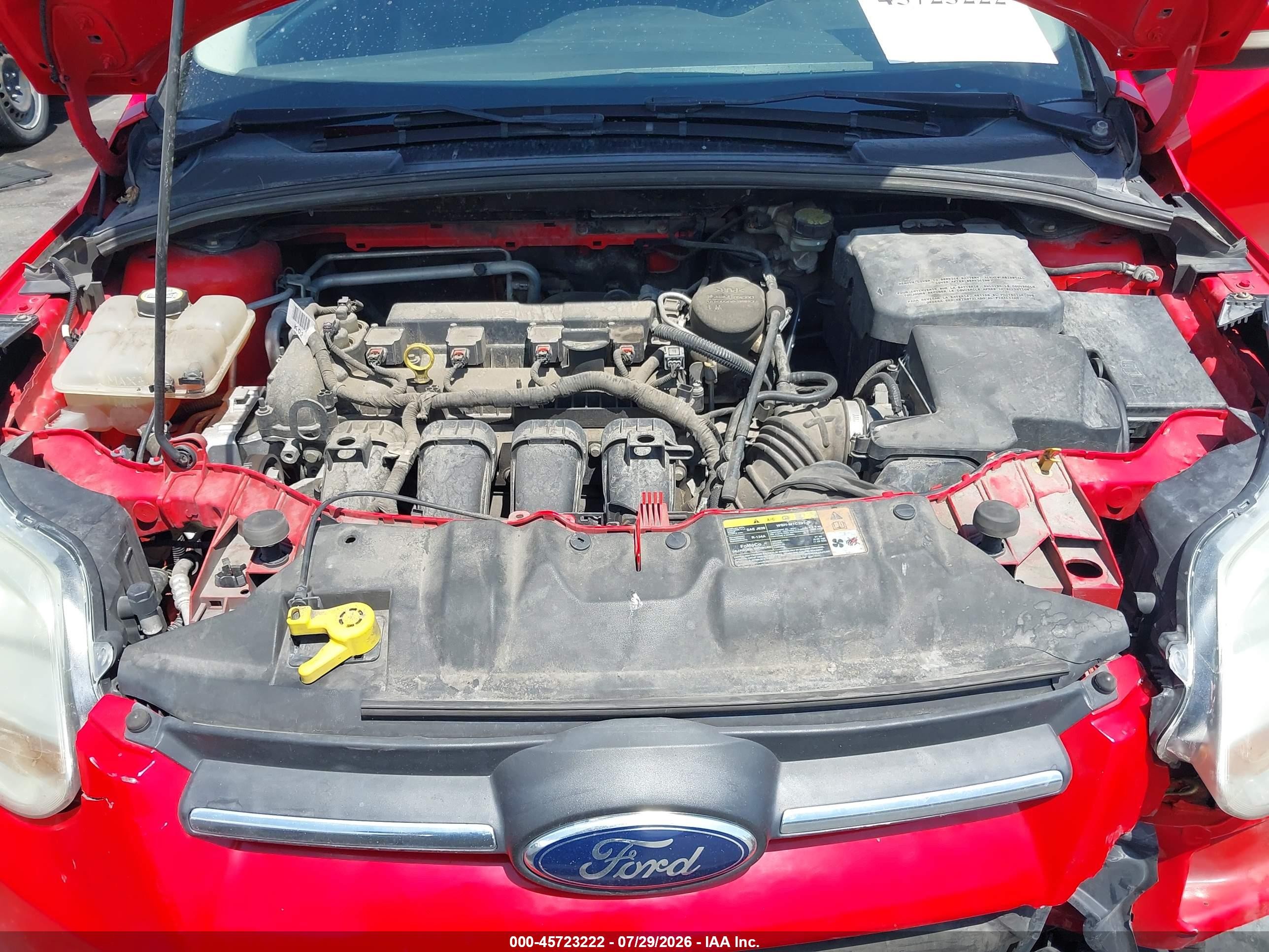 2013 Ford Focus Se Red vin: 1FADP3F28DL272510