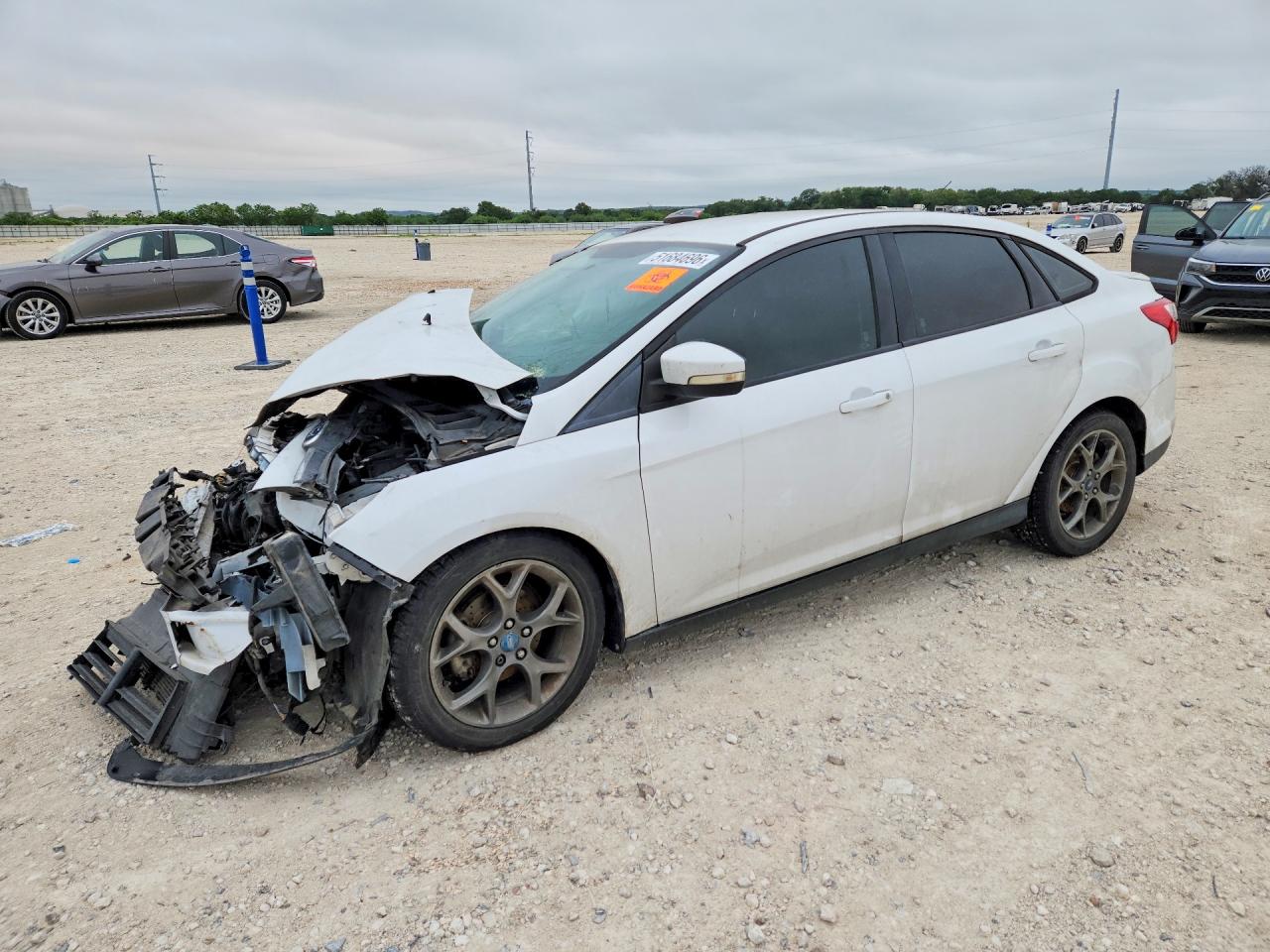 2013 Ford Focus Se White vin: 1FADP3F28DL279022