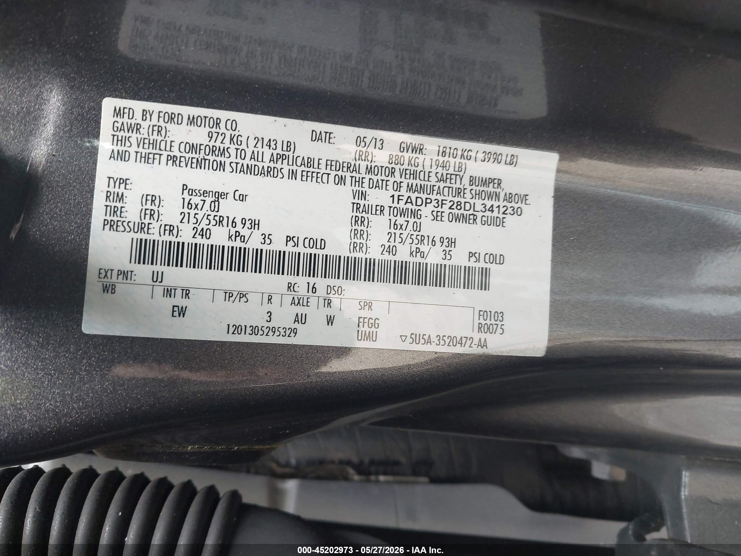 2013 Ford Focus Se Gray vin: 1FADP3F28DL341230