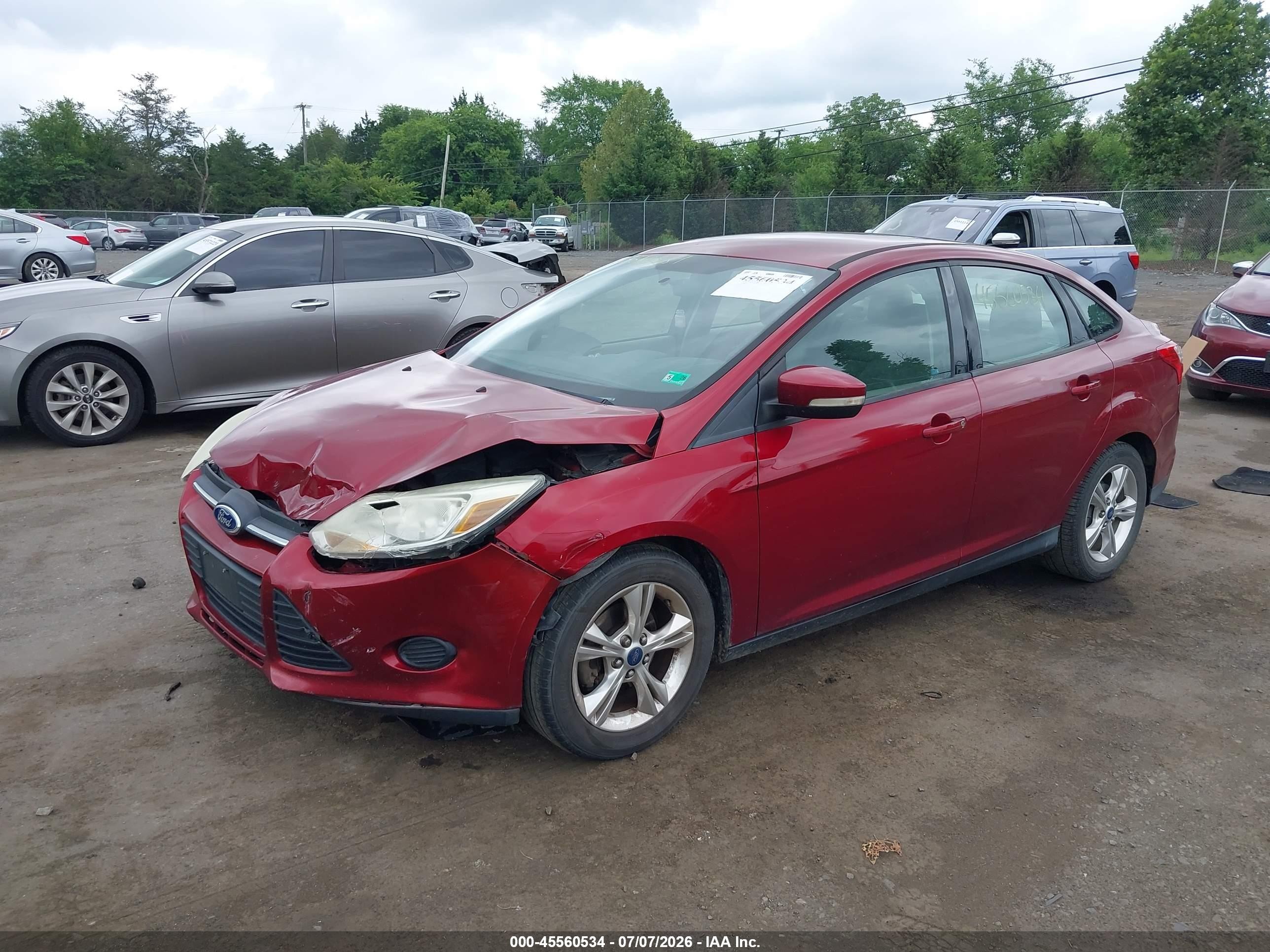 2013 Ford Focus Se Red vin: 1FADP3F28DL359162