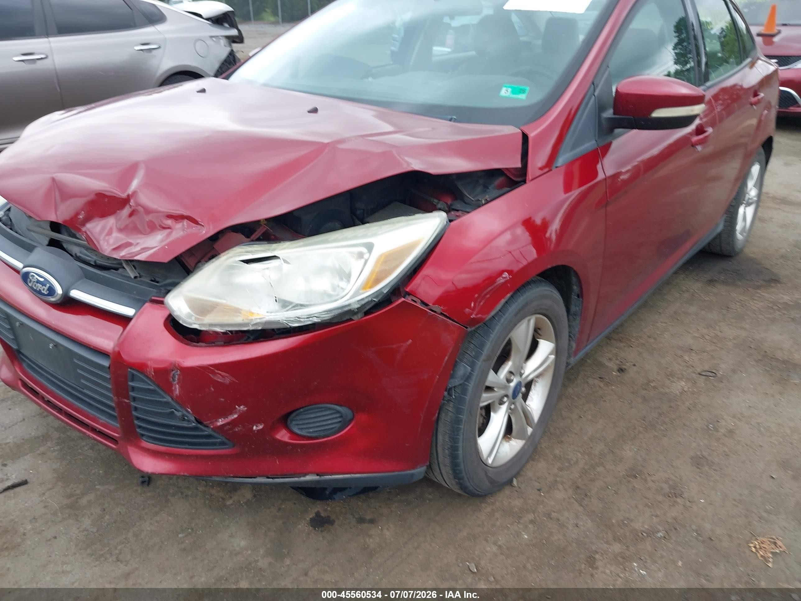 2013 Ford Focus Se Red vin: 1FADP3F28DL359162