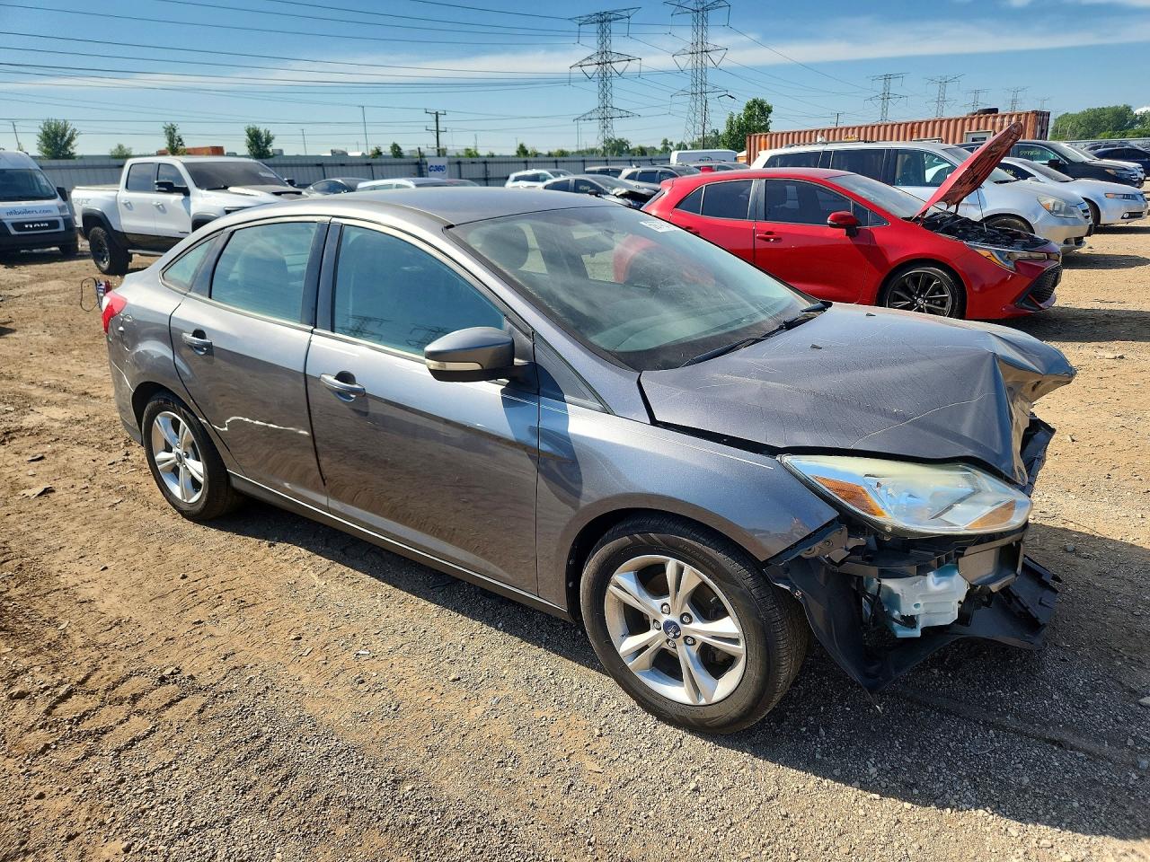 2013 Ford Focus Se Gray vin: 1FADP3F28DL370582