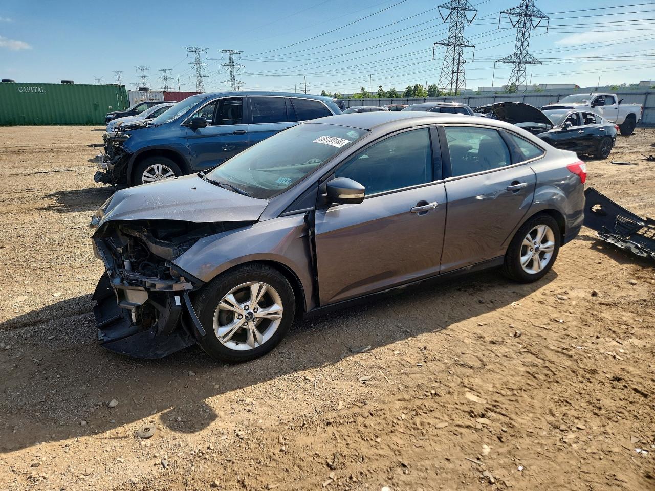 2013 Ford Focus Se Gray vin: 1FADP3F28DL370582
