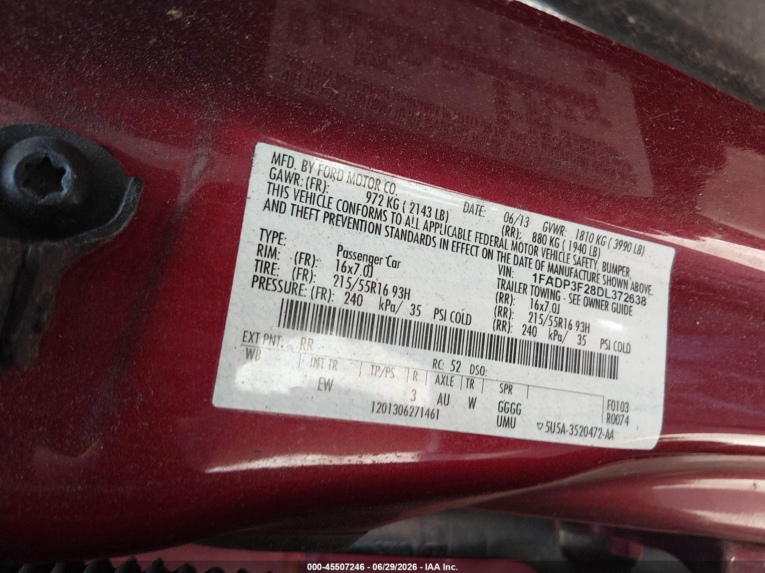 2013 Ford Focus Se Красный vin: 1FADP3F28DL372638