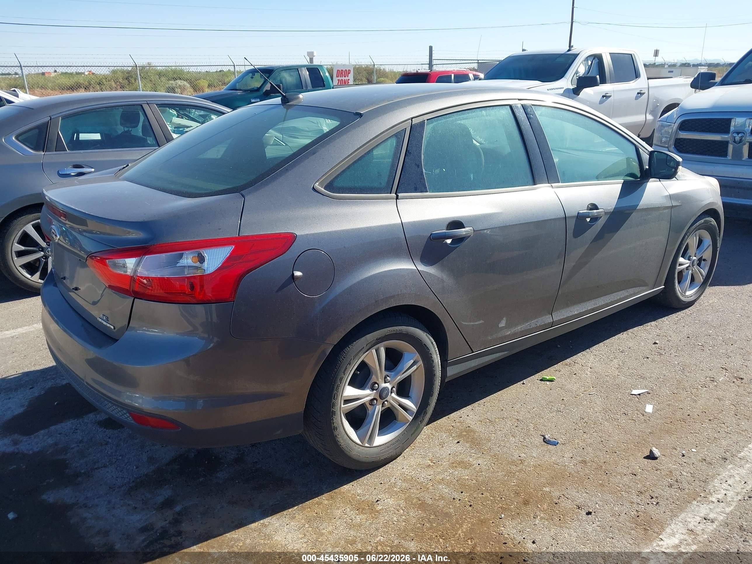 2013 Ford Focus Se Gray vin: 1FADP3F28DL372686