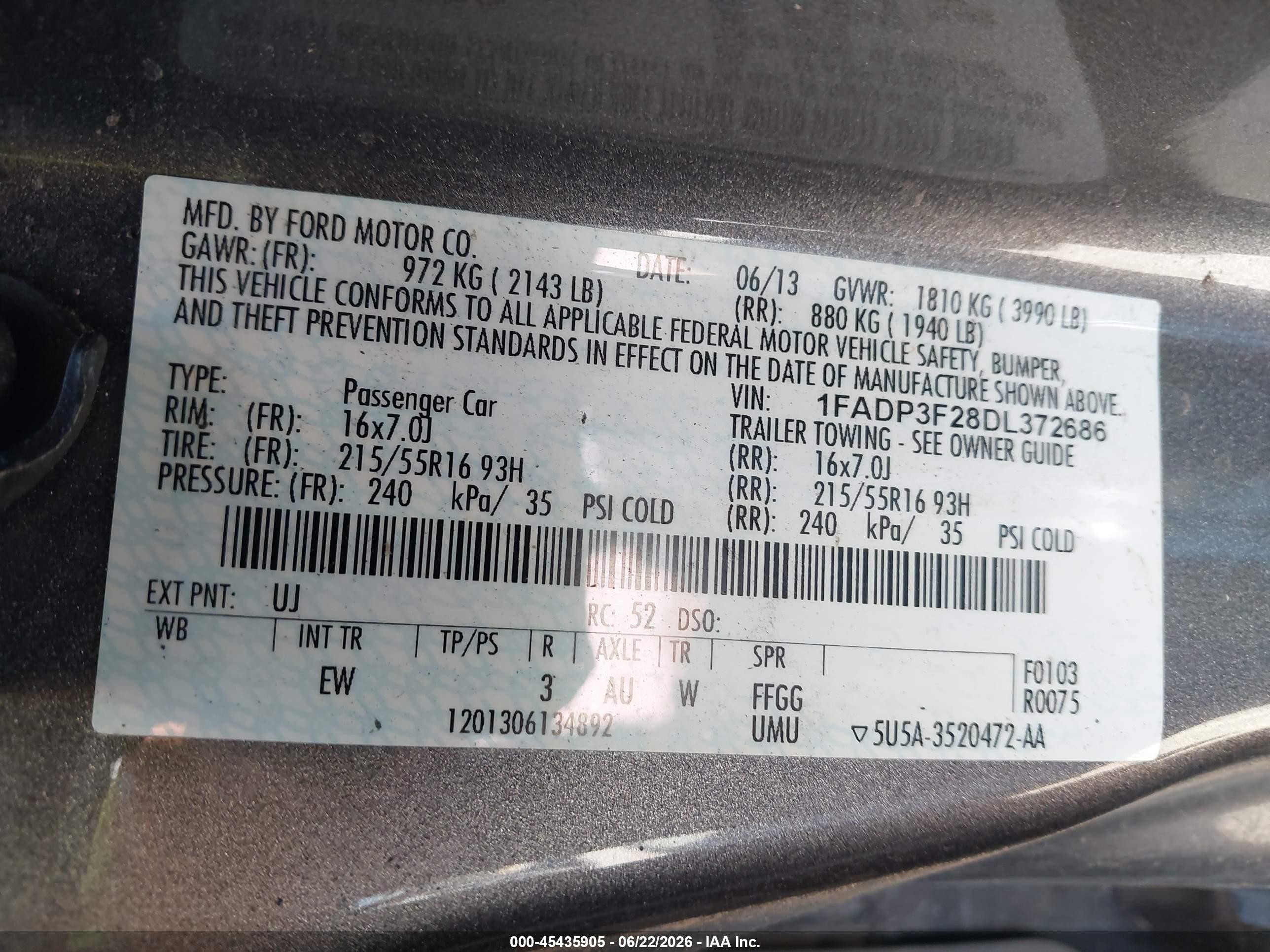 2013 Ford Focus Se Gray vin: 1FADP3F28DL372686