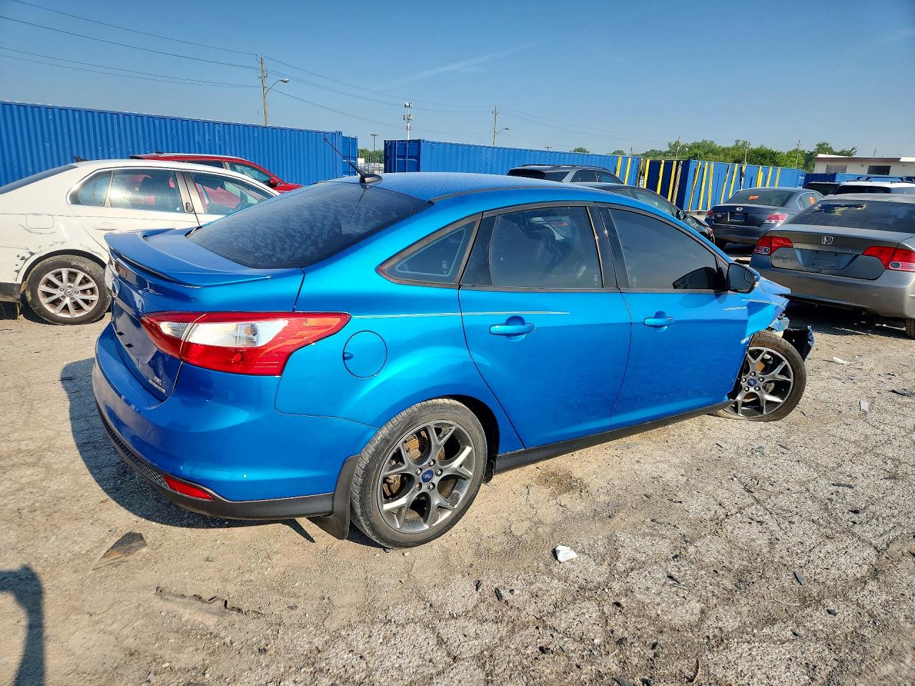 2014 Ford Focus Se Blue vin: 1FADP3F28EL115206