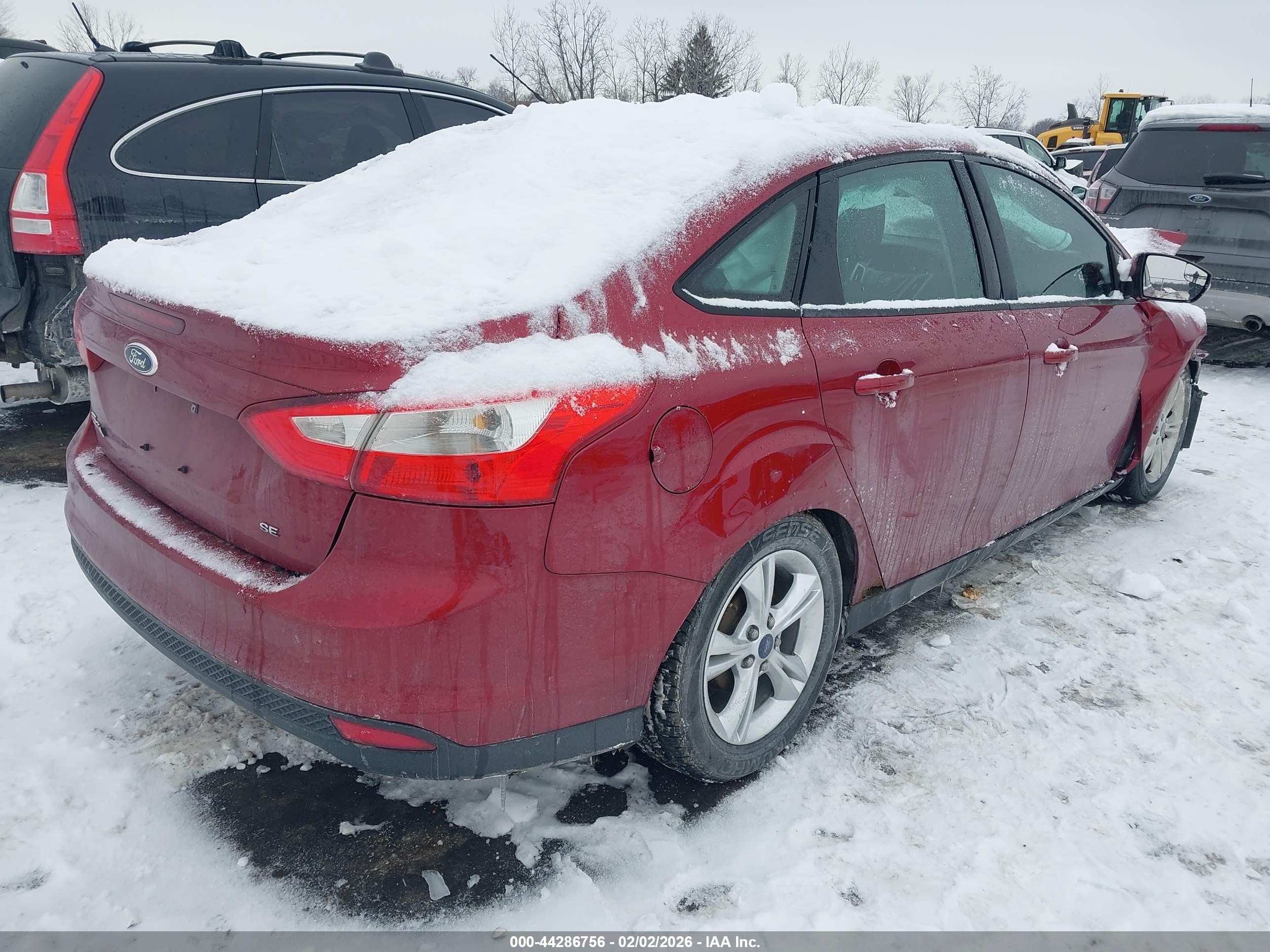 2014 Ford Focus Se Red vin: 1FADP3F28EL122138