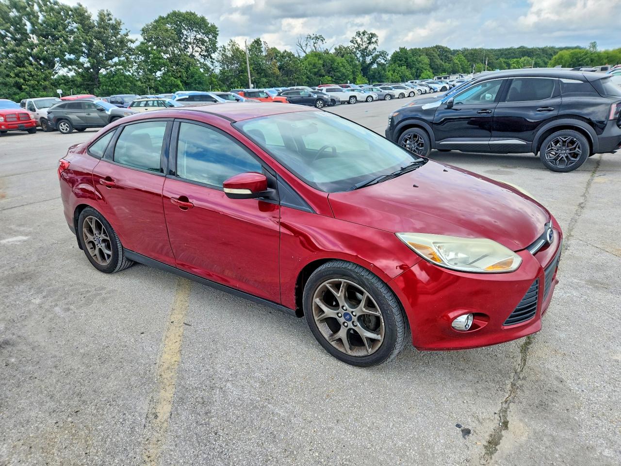 2014 Ford Focus Se Red vin: 1FADP3F28EL136069